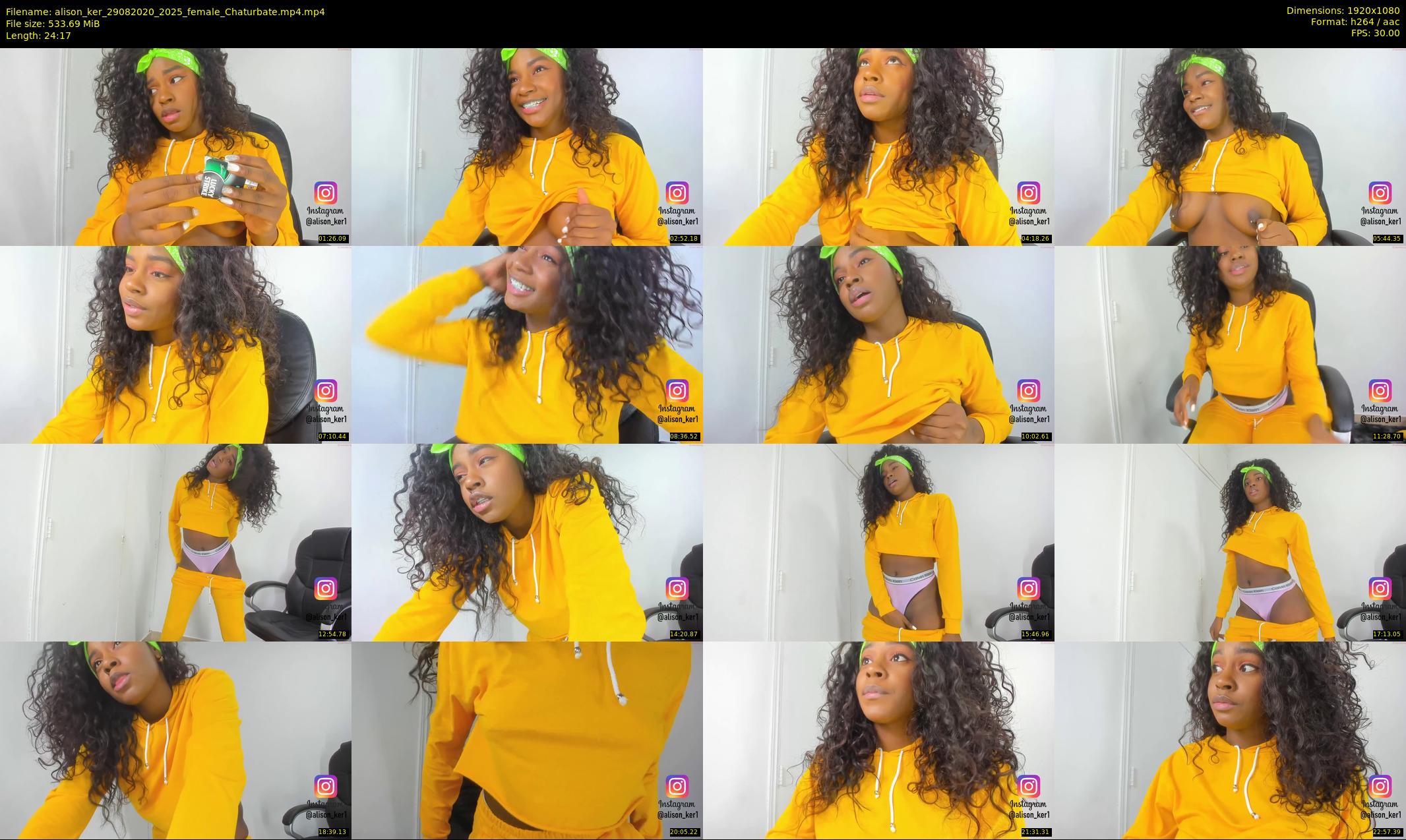 alison_ker — 25 minute Chaturbate female cam show recording, 1080p, Aug 29, 2020