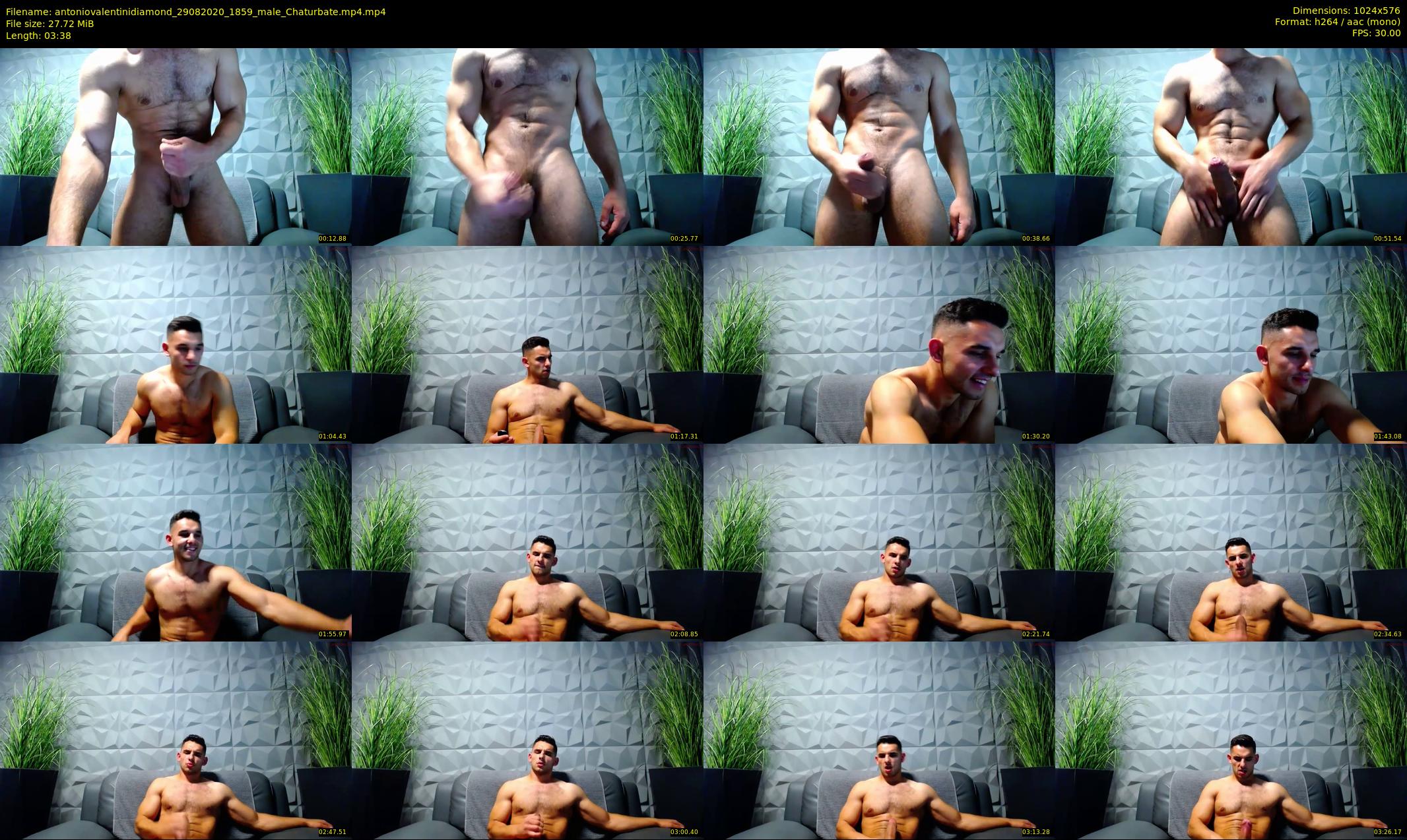 antoniovalentinidiamond — 4 minute Chaturbate male cam show recording, 480p, Aug 29, 2020