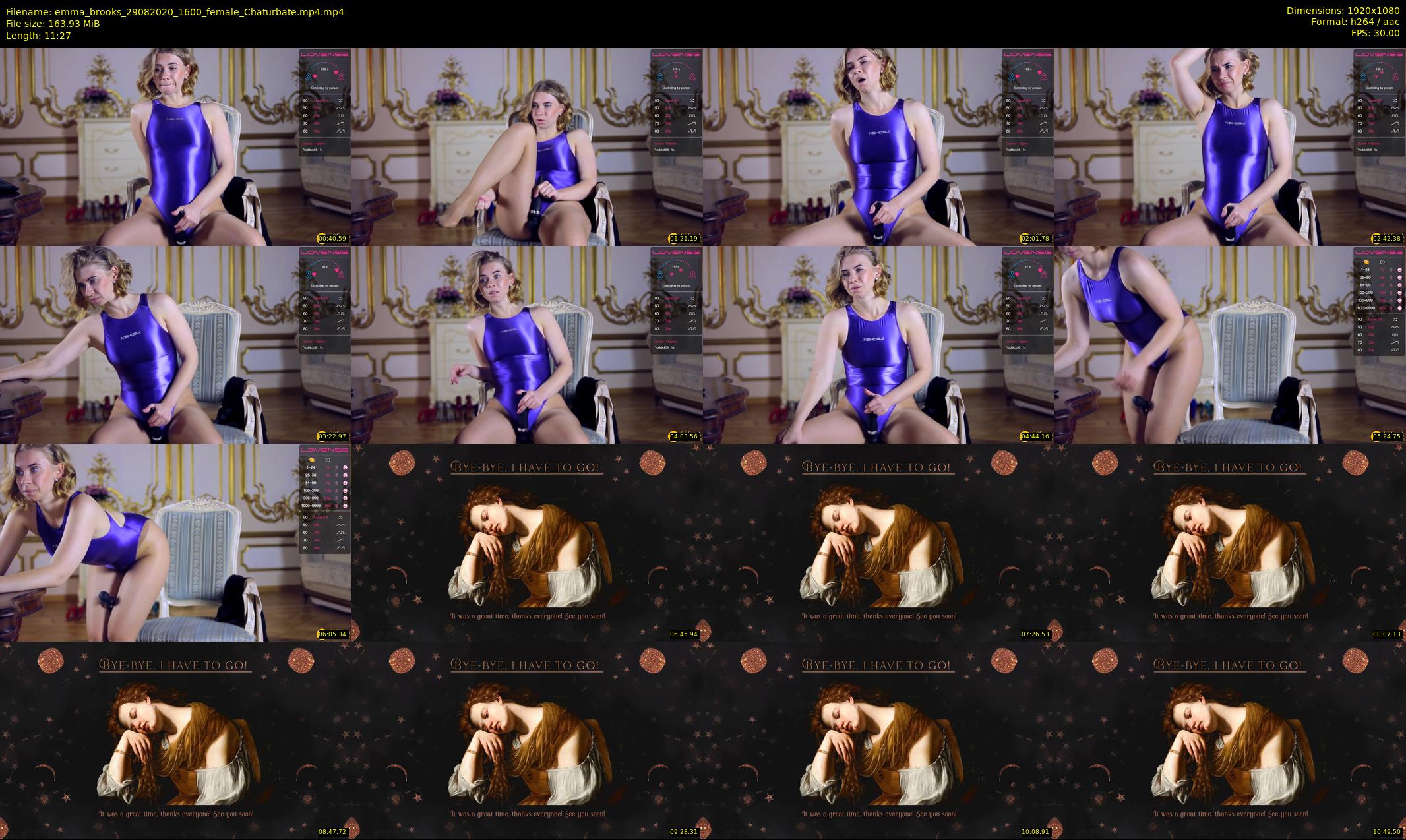 emma_brooks — 12 minute Chaturbate female cam show recording, 1080p, Aug 29, 2020