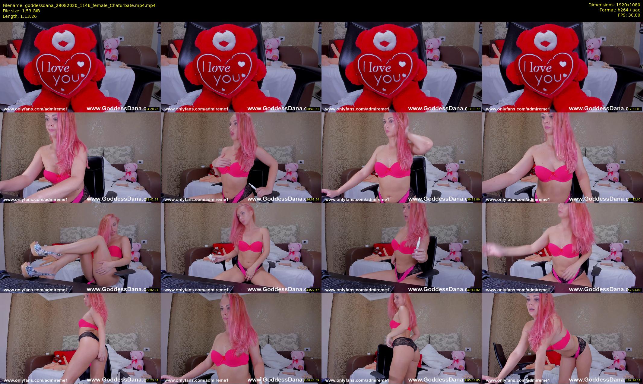 goddessdana — 74 minute Chaturbate female cam show recording, 1080p, Aug 29, 2020
