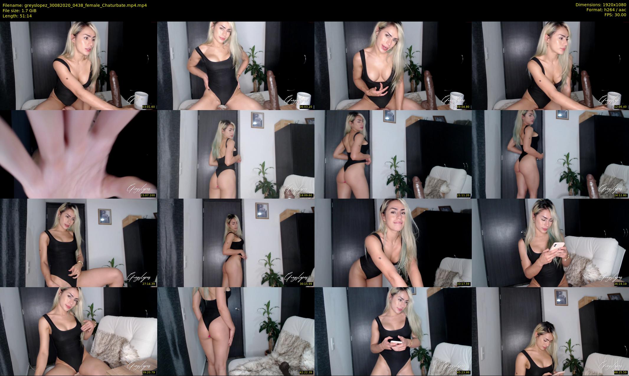 greyslopez — 52 minute Chaturbate female cam show recording, 1080p, Aug 30, 2020