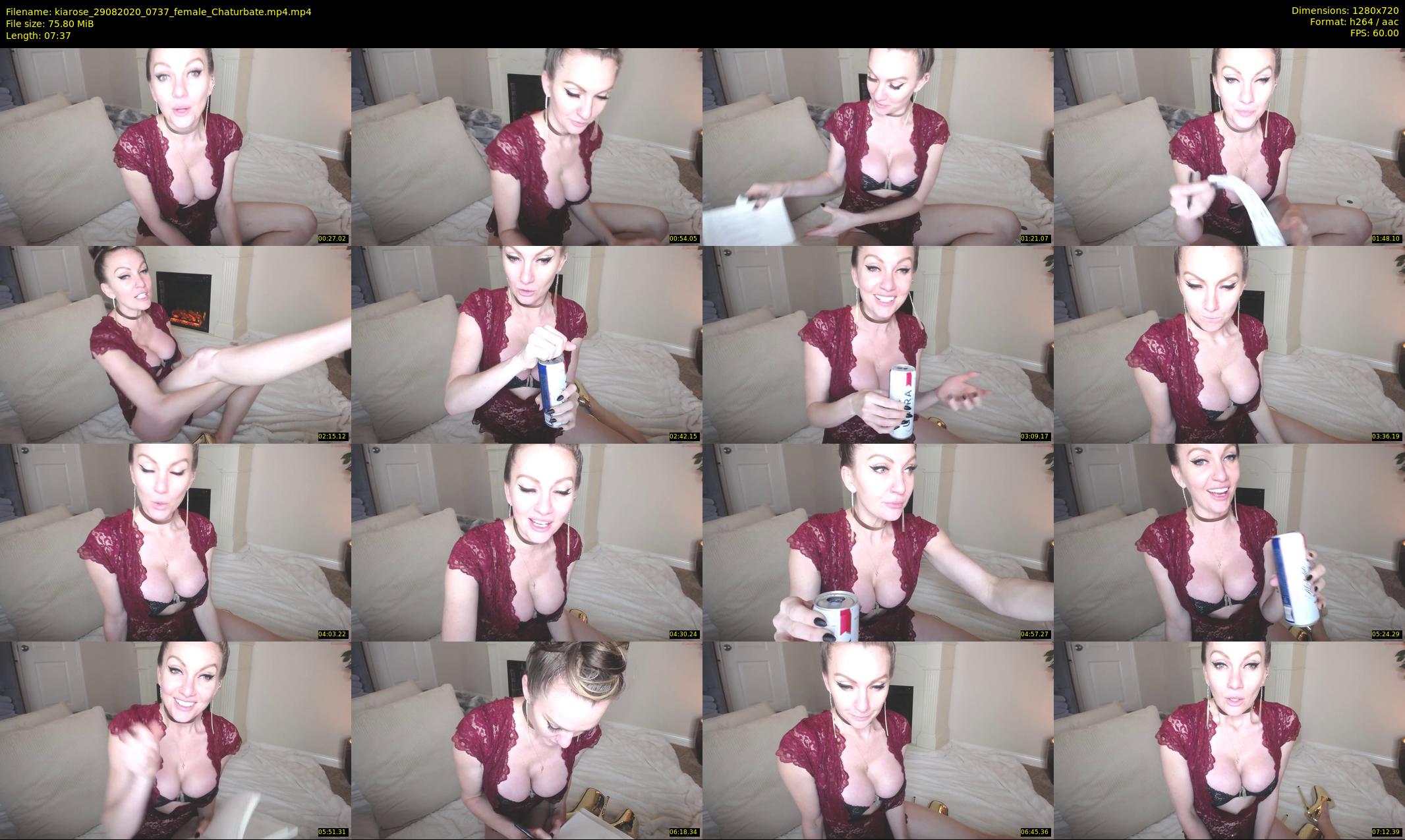kiarose — 8 minute Chaturbate female cam show recording, 720p, Aug 29, 2020