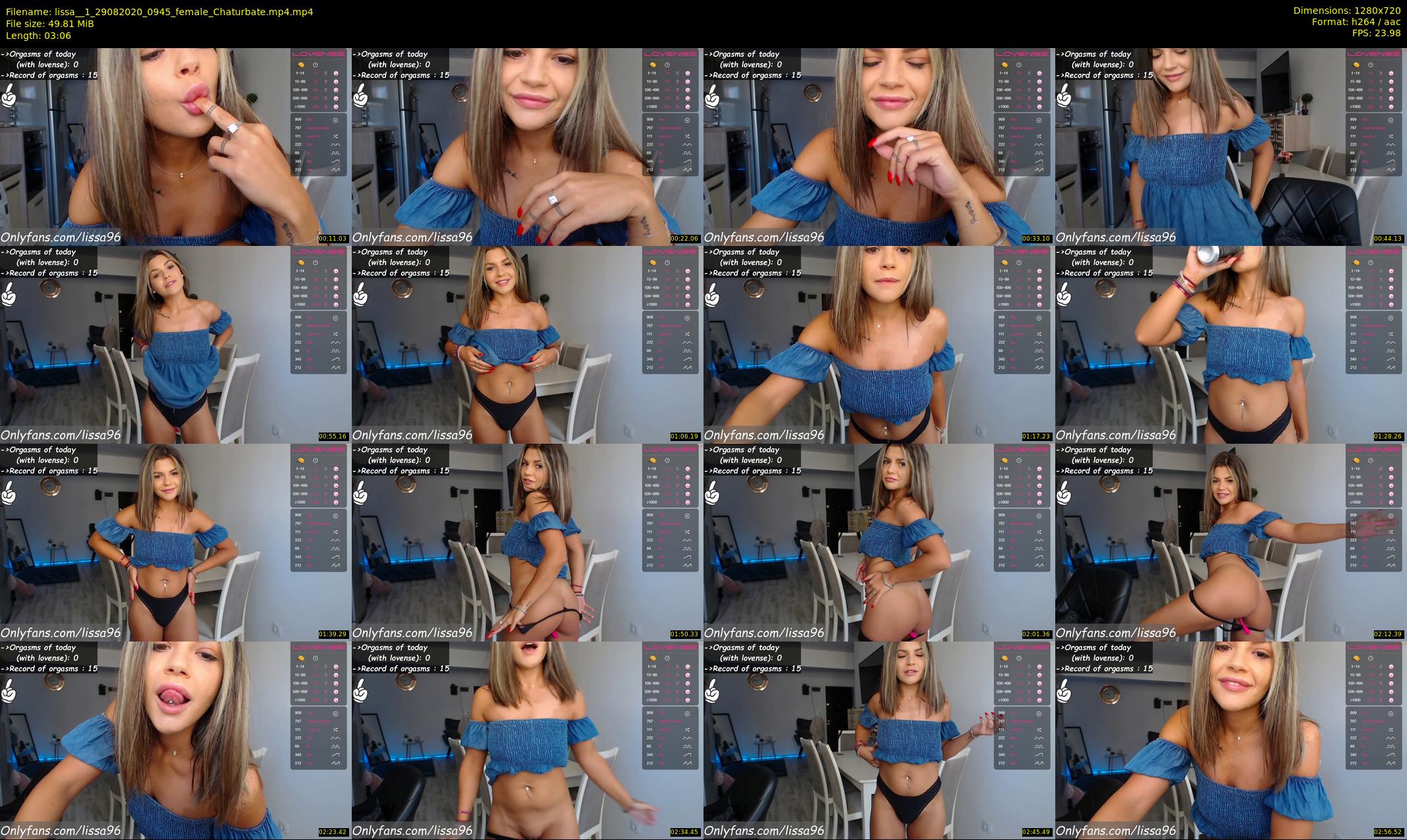 lissa__1 — 4 minute Chaturbate female cam show recording, 720p, Aug 29, 2020