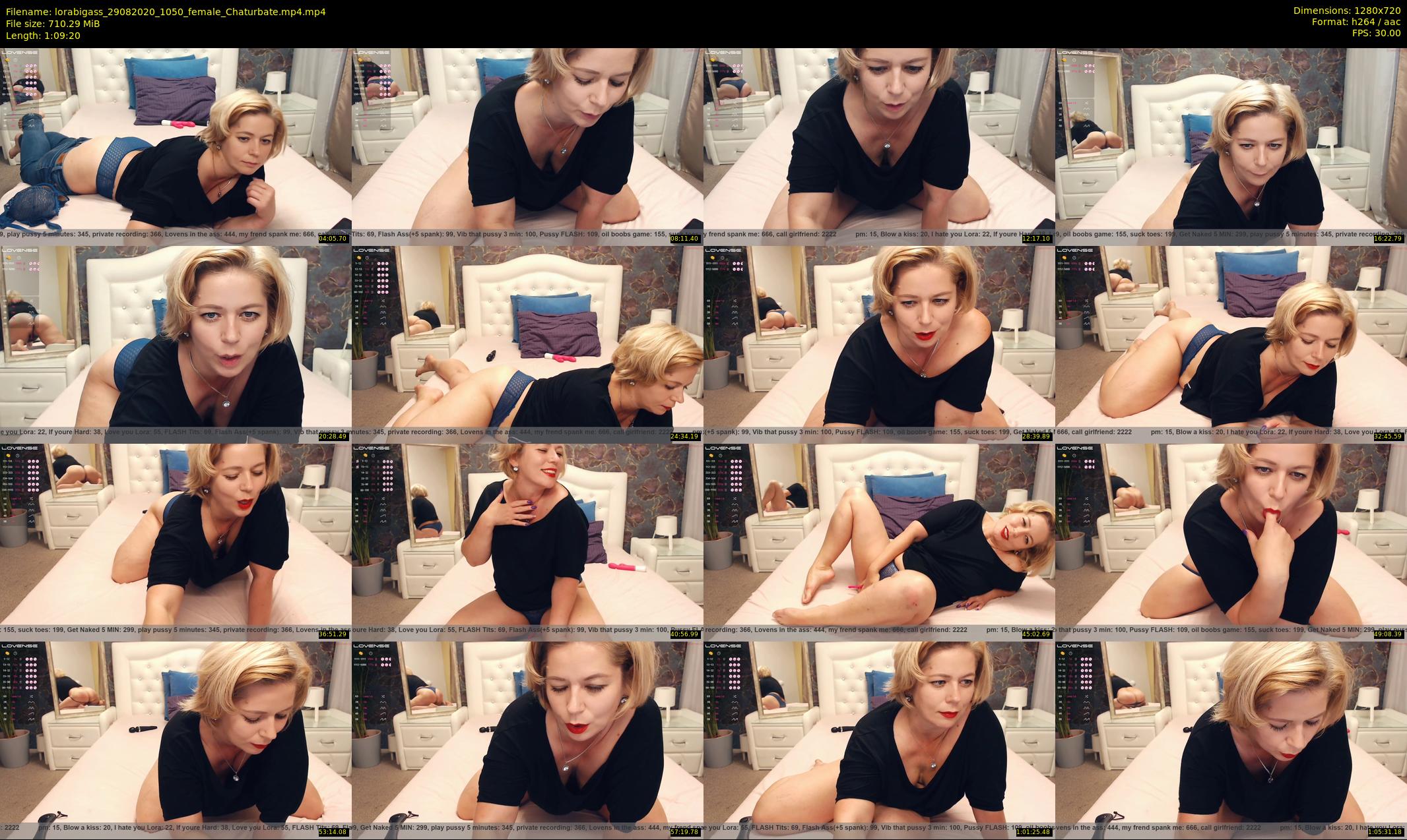 lorabigass — 70 minute Chaturbate female cam show recording, 720p, Aug 29, 2020
