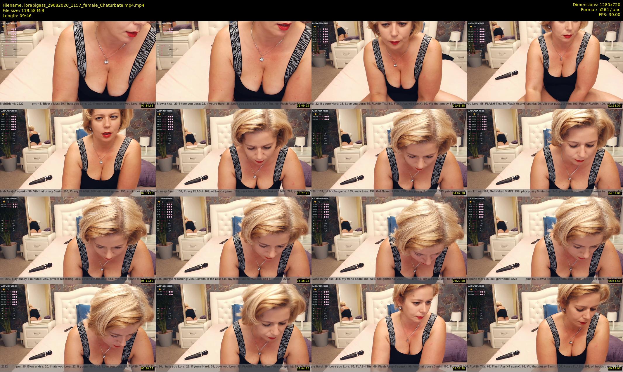 lorabigass — 10 minute Chaturbate female cam show recording, 720p, Aug 29, 2020
