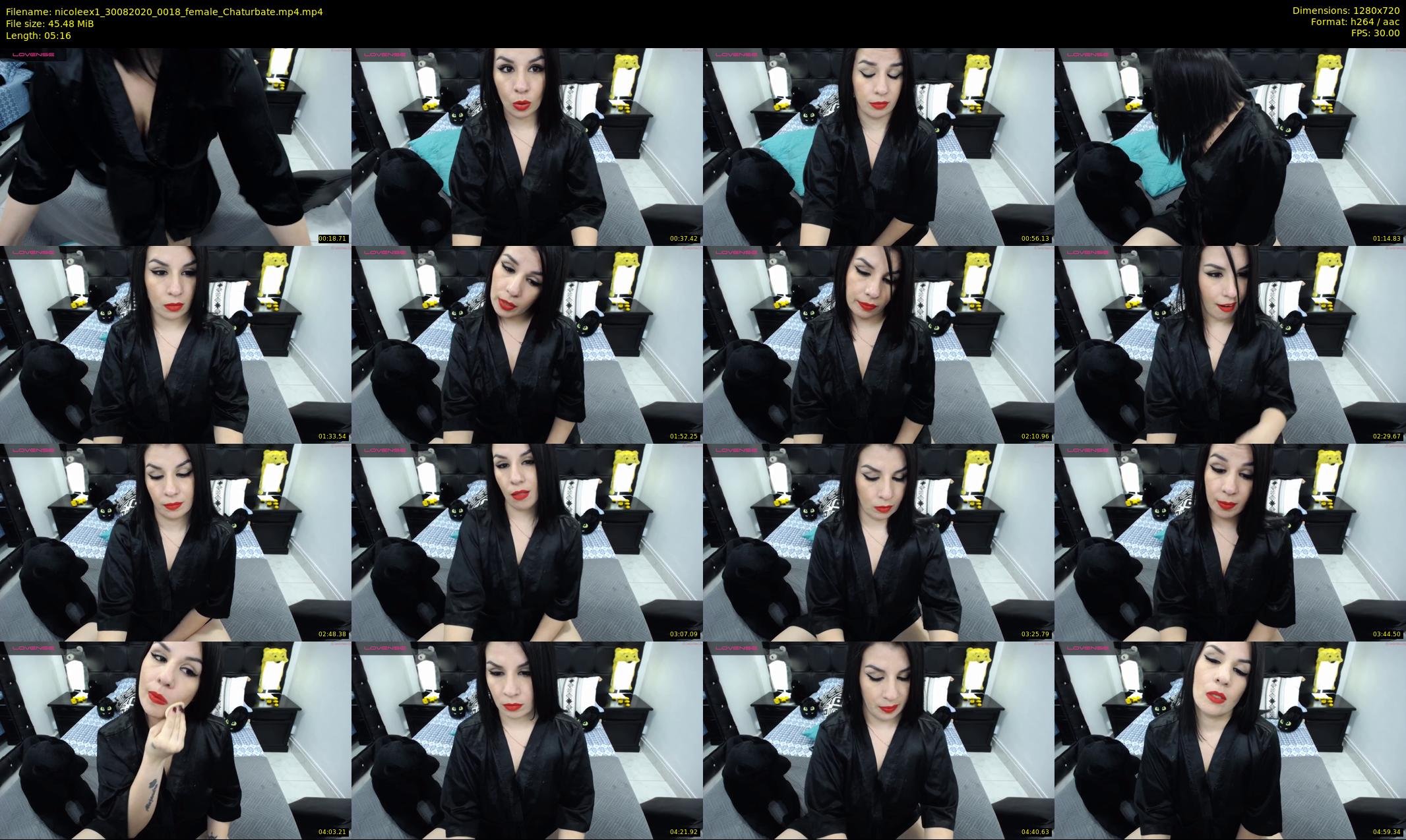 nicoleex1 — 6 minute Chaturbate female cam show recording, 720p, Aug 30, 2020