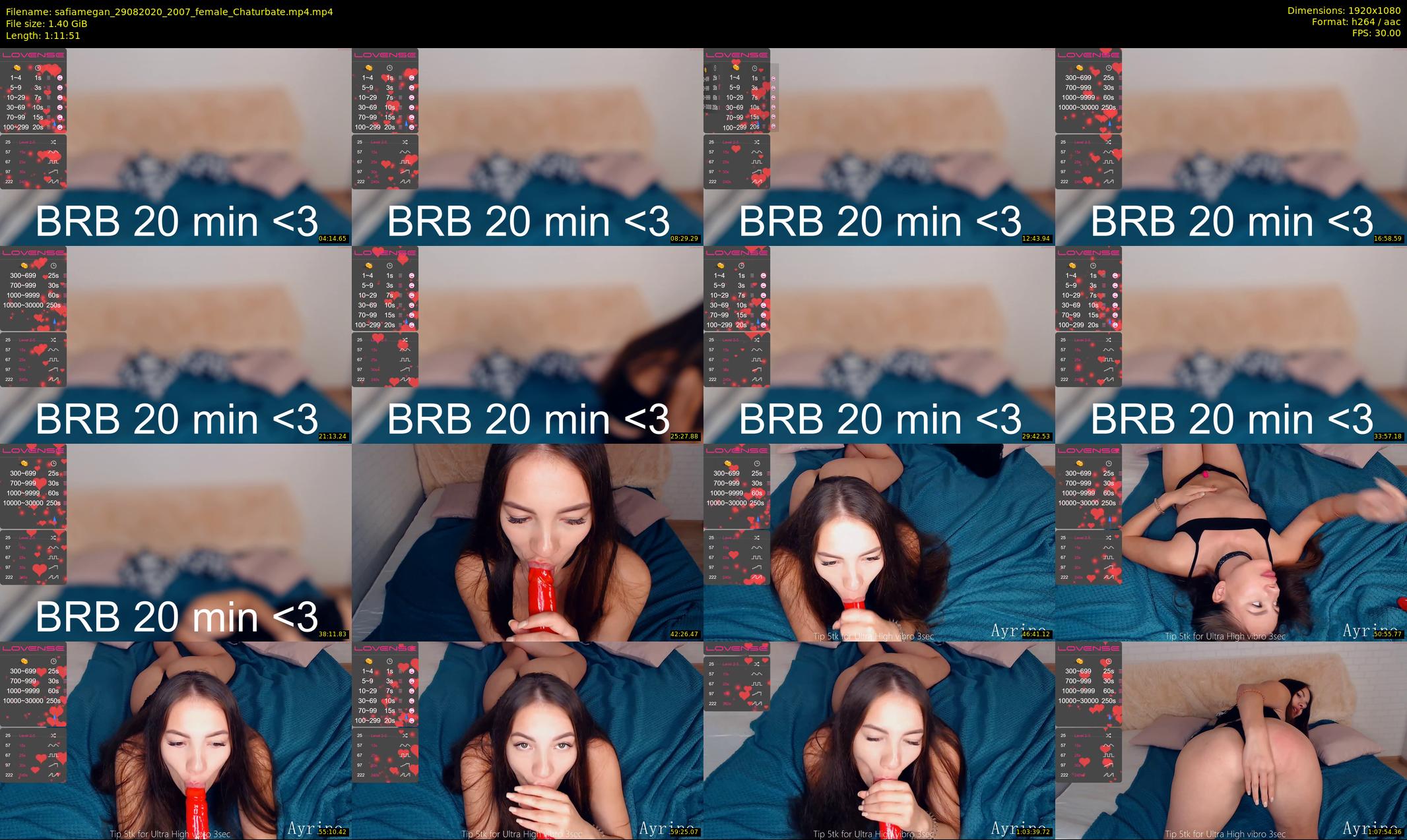 safiamegan — 72 minute Chaturbate couple cam show recording, 1080p, Aug 29, 2020