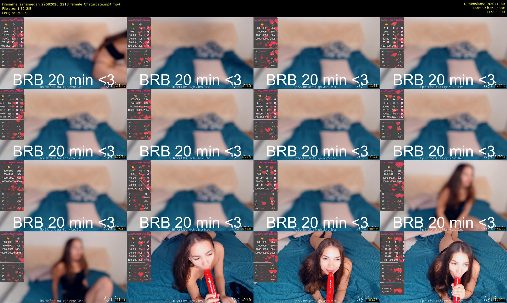 safiamegan — 70 minute Chaturbate couple cam show recording, 1080p, Aug 29, 2020