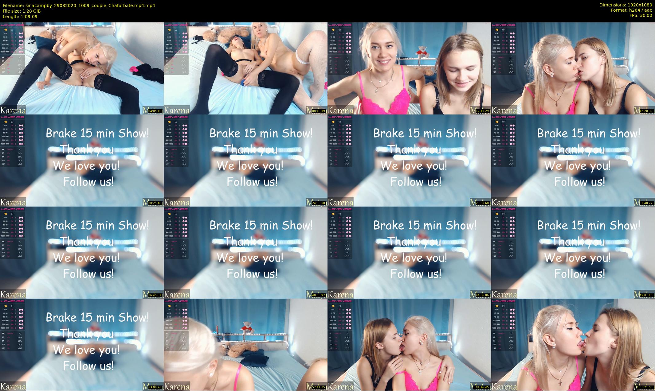 sinacampby — 70 minute Chaturbate couple cam show recording, 1080p, Aug 29, 2020