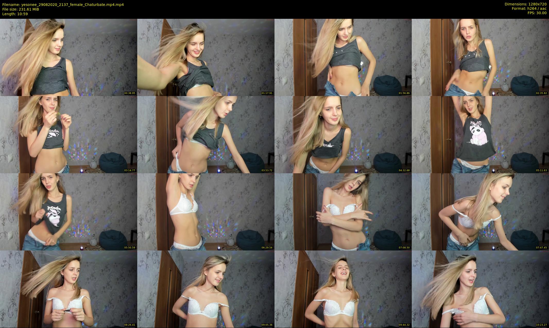 yesonee — 11 minute Chaturbate female cam show recording, 720p, Aug 29, 2020