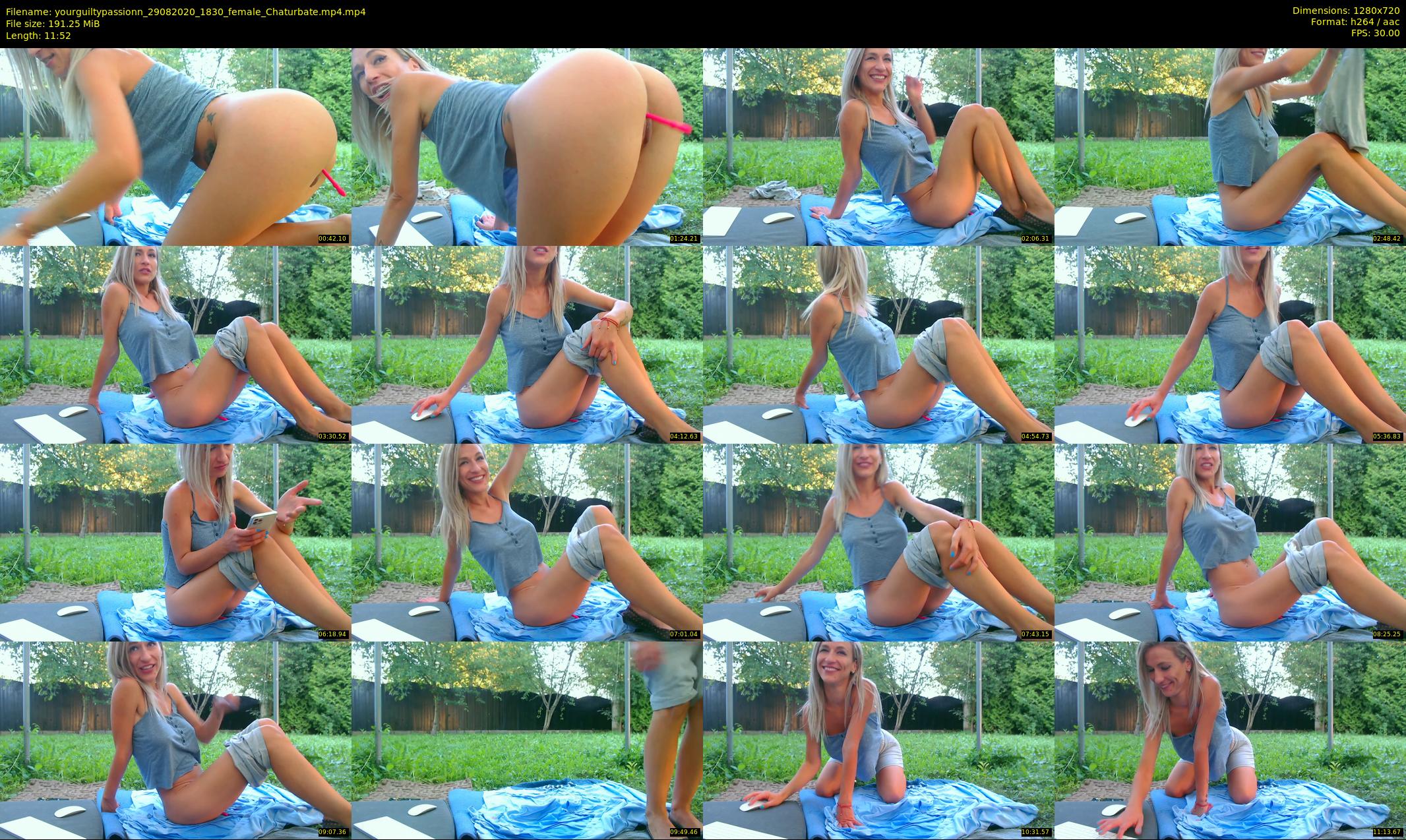 yourguiltypassionn — 12 minute Chaturbate female cam show recording, 720p, Aug 29, 2020