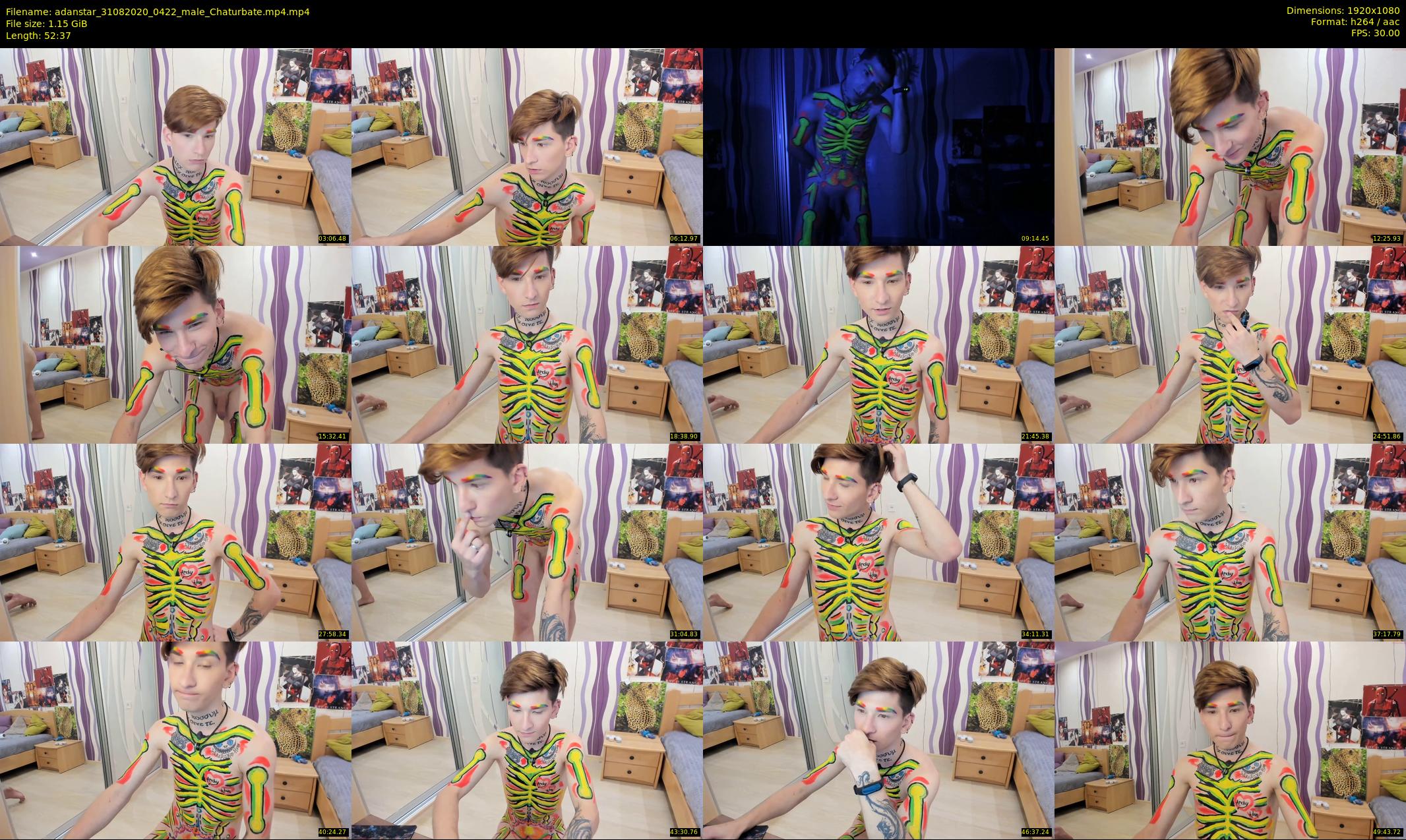 adanstar — 53 minute Chaturbate male cam show recording, 1080p, Aug 31, 2020