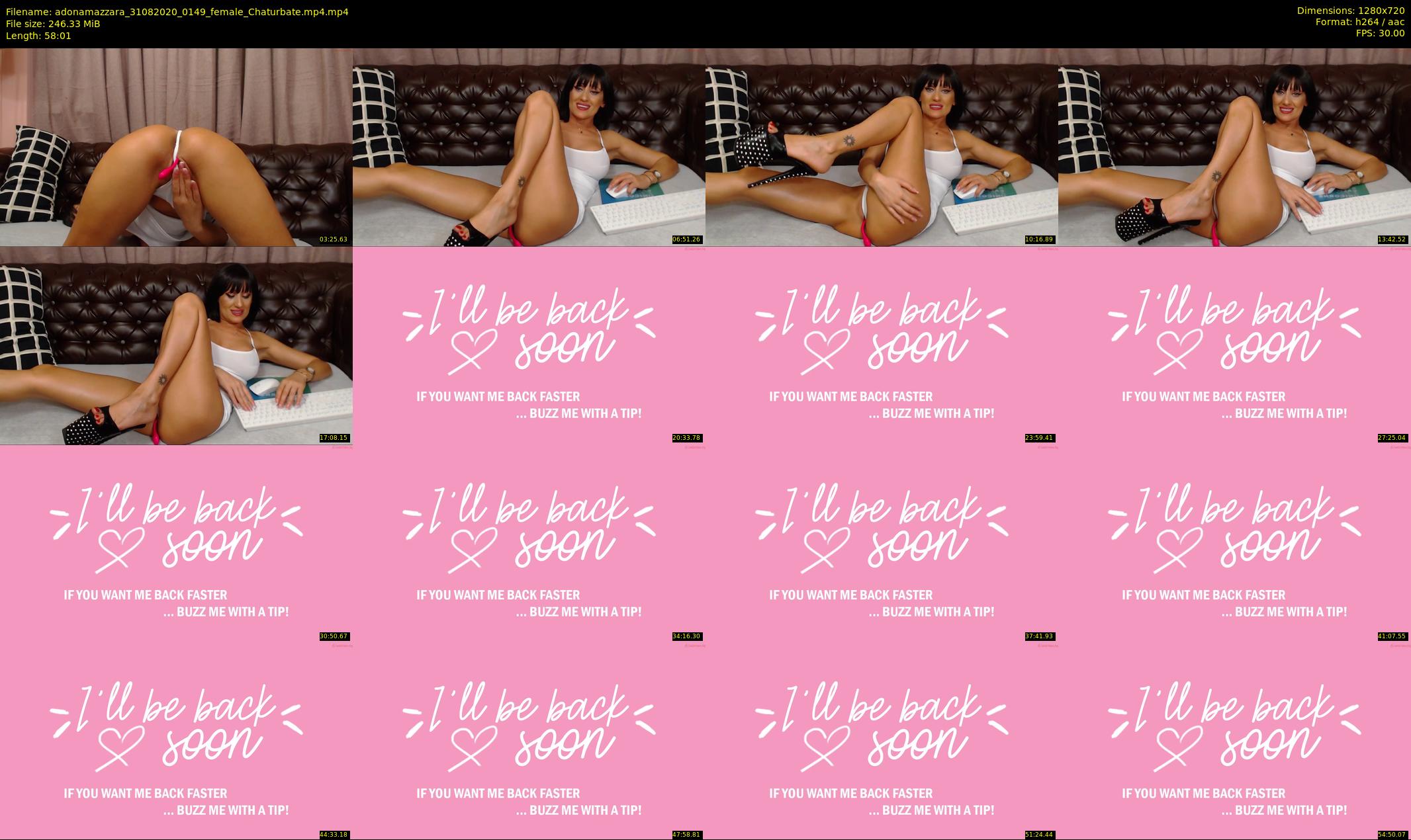 adonamazzara — 59 minute Chaturbate female cam show recording, 720p, Aug 31, 2020