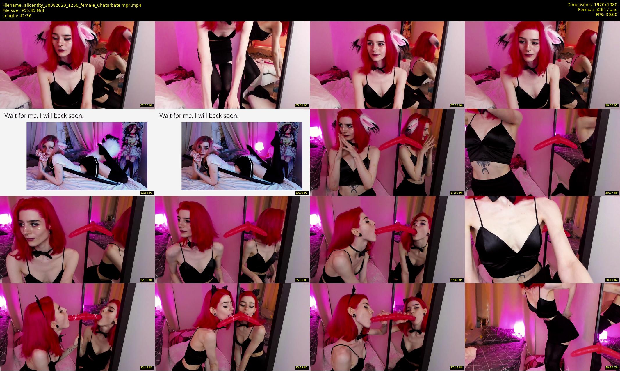 alicentity — 43 minute Chaturbate female cam show recording, 1080p, Aug 30, 2020