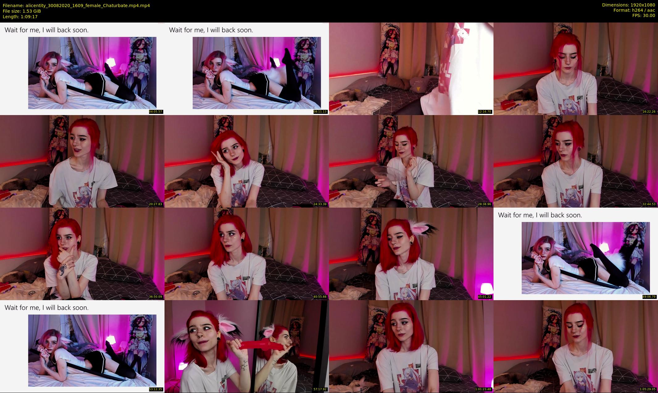 alicentity — 70 minute Chaturbate female cam show recording, 1080p, Aug 30, 2020