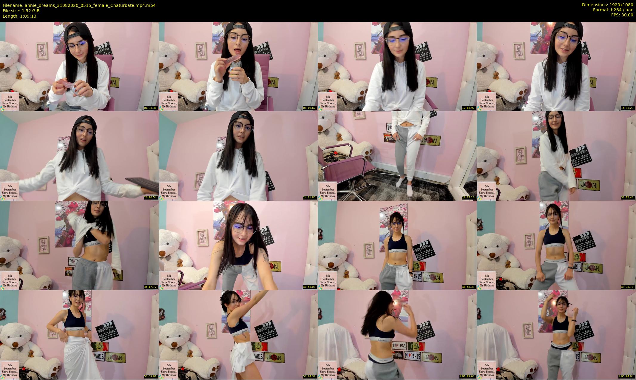 annie_dreams — 70 minute Chaturbate female cam show recording, 1080p, Aug 31, 2020