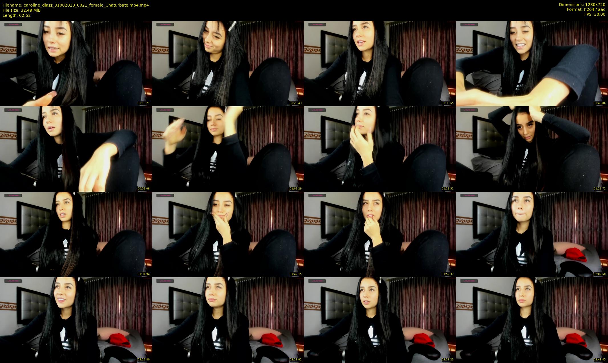 caroline_diazz — 3 minute Chaturbate female cam show recording, 720p, Aug 31, 2020