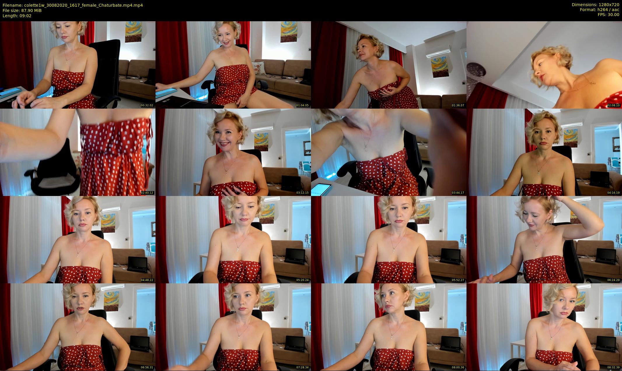colette1w — 10 minute Chaturbate female cam show recording, 720p, Aug 30, 2020