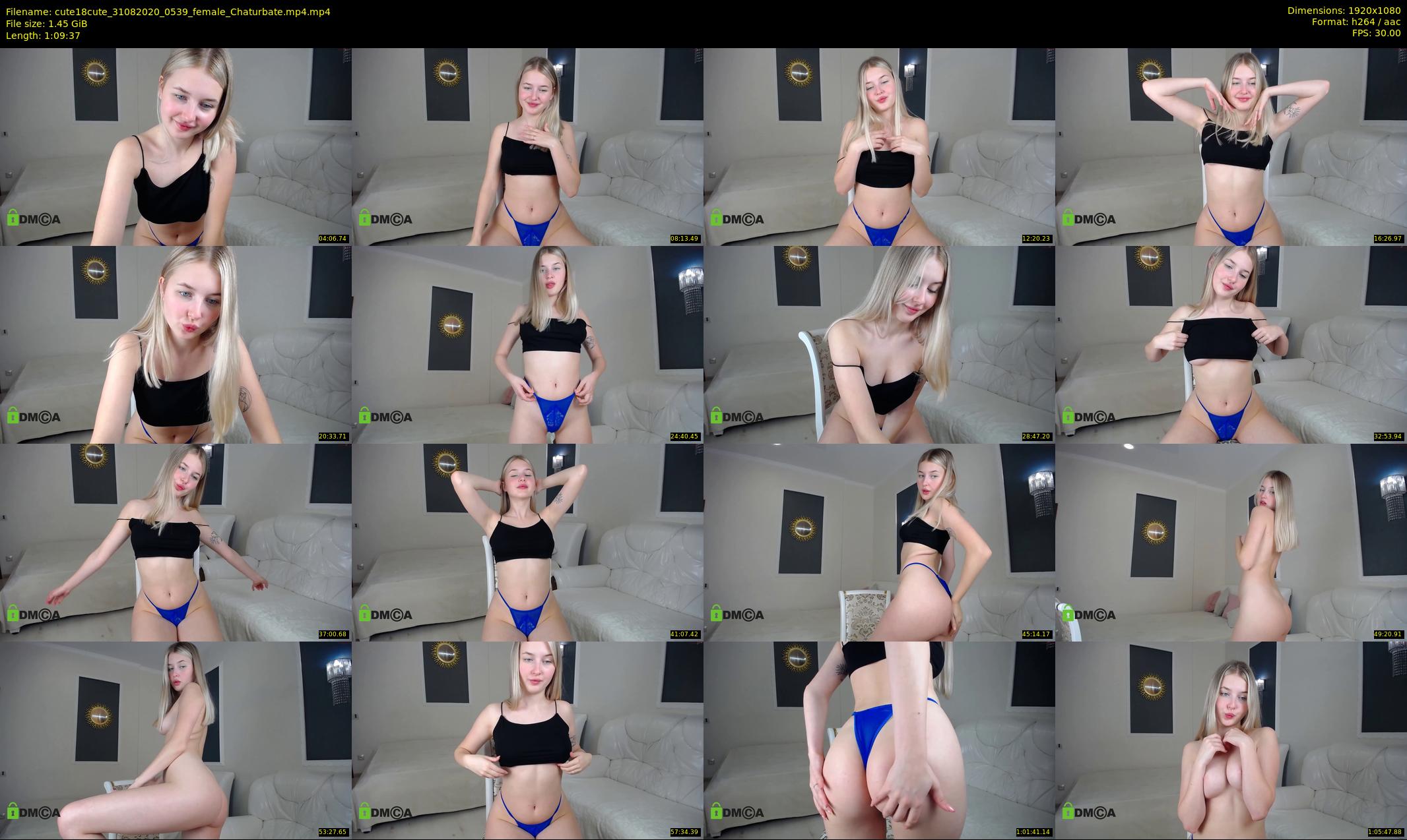 cute18cute — 70 minute Chaturbate female cam show recording, 1080p, Aug 31, 2020
