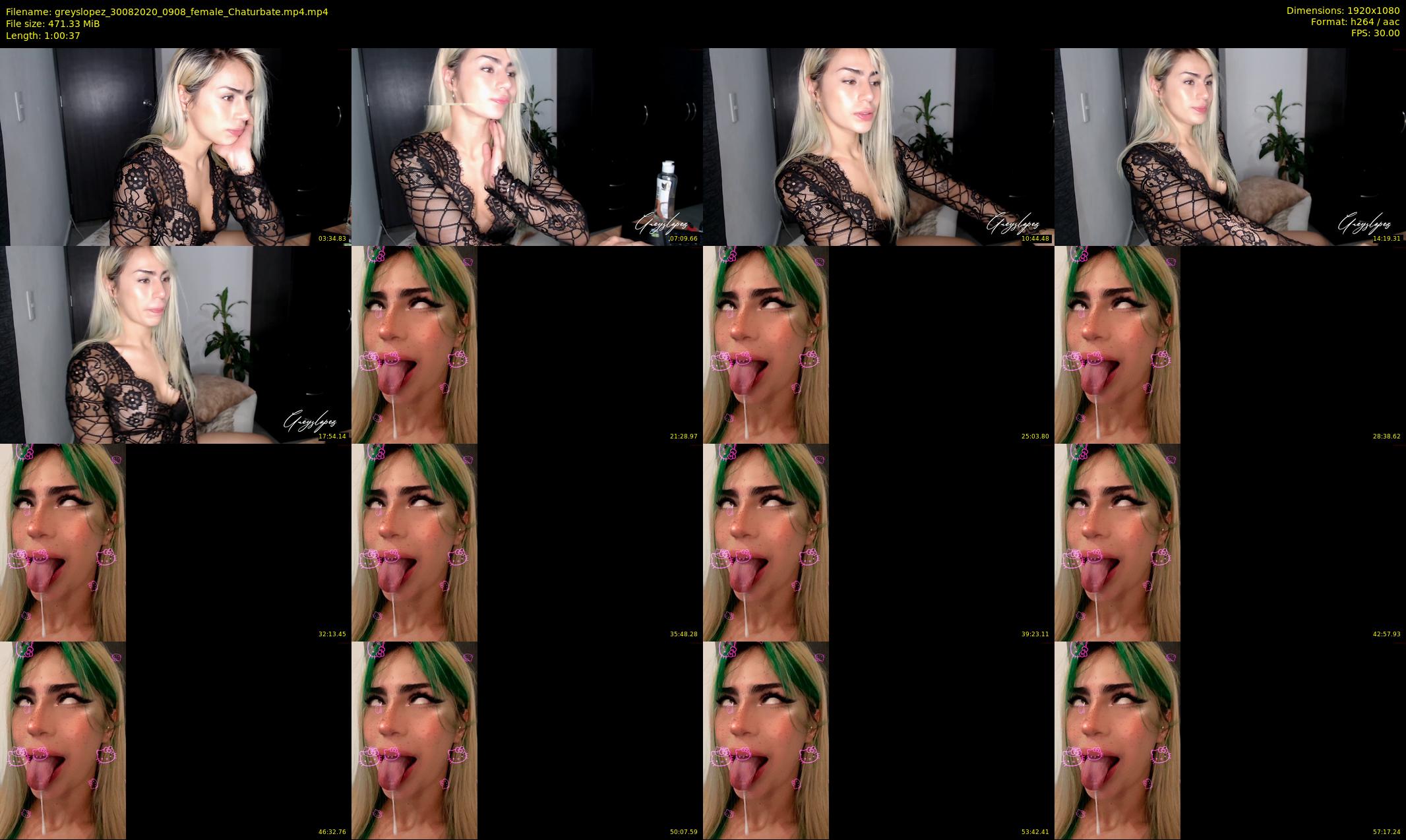 greyslopez — 61 minute Chaturbate female cam show recording, 1080p, Aug 30, 2020