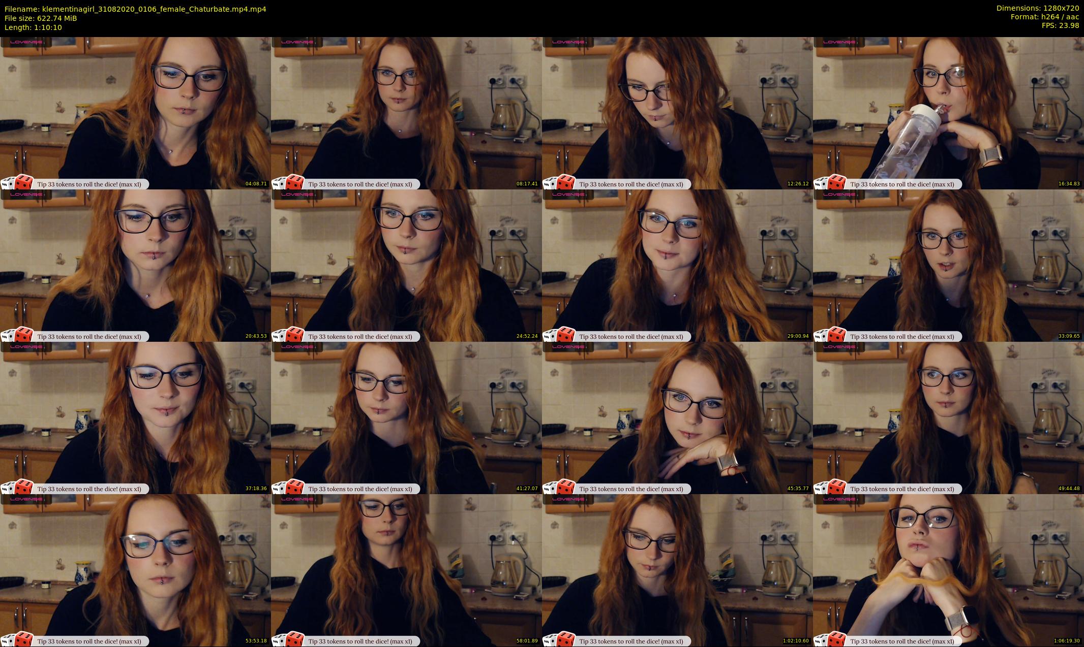 klementinagirl — 71 minute Chaturbate female cam show recording, 720p, Aug 31, 2020