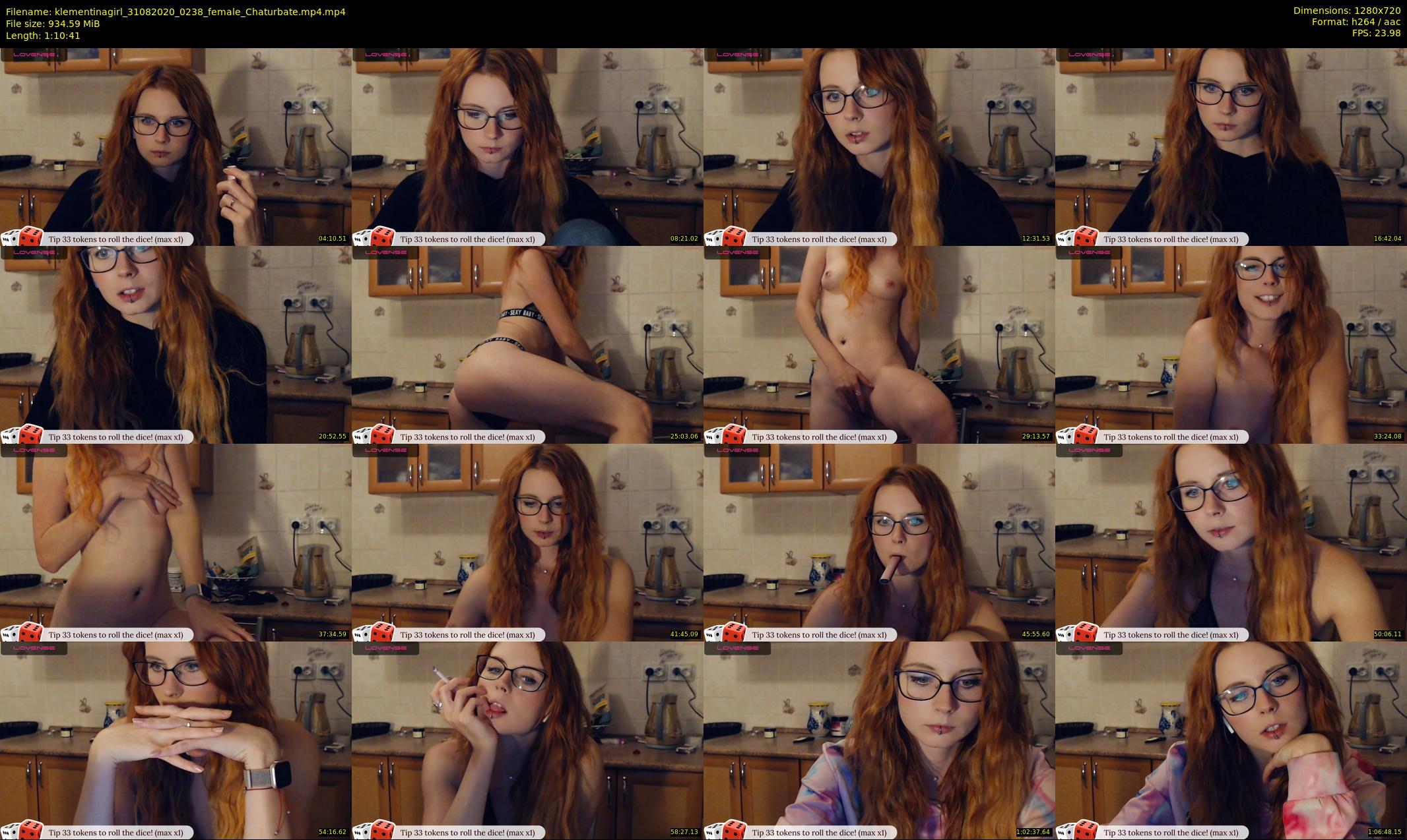 klementinagirl — 71 minute Chaturbate female cam show recording, 720p, Aug 31, 2020