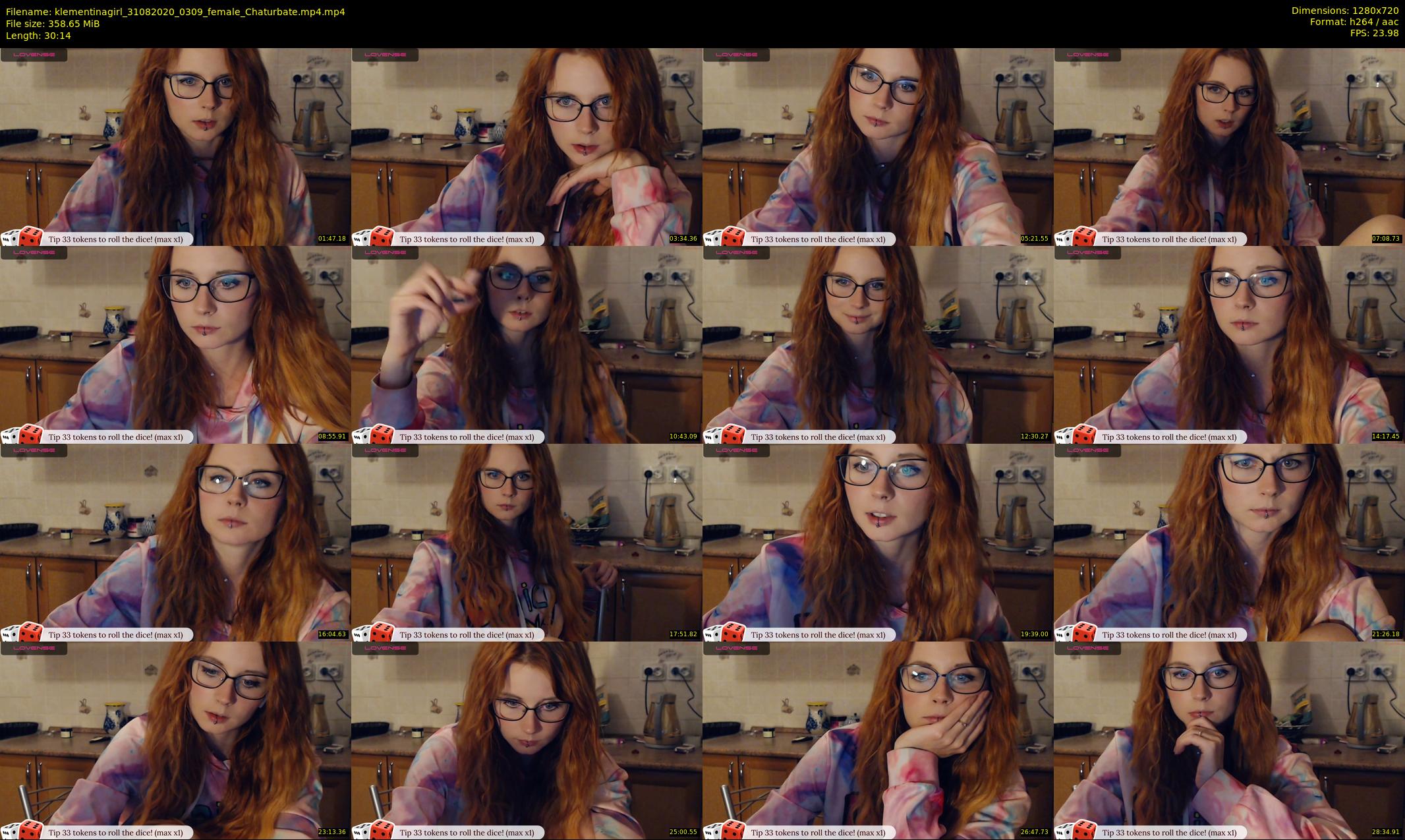 klementinagirl — 31 minute Chaturbate female cam show recording, 720p, Aug 31, 2020