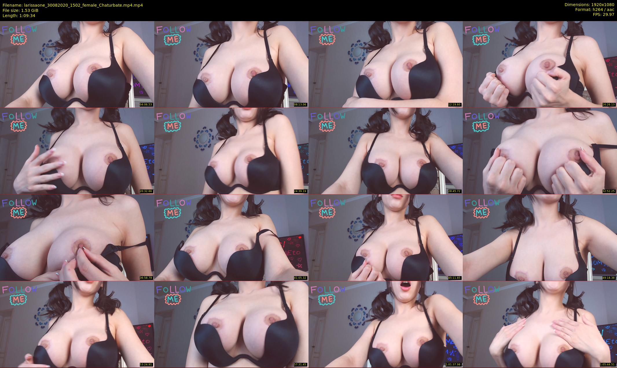 larissaone — 70 minute Chaturbate female cam show recording, 1080p, Aug 30, 2020