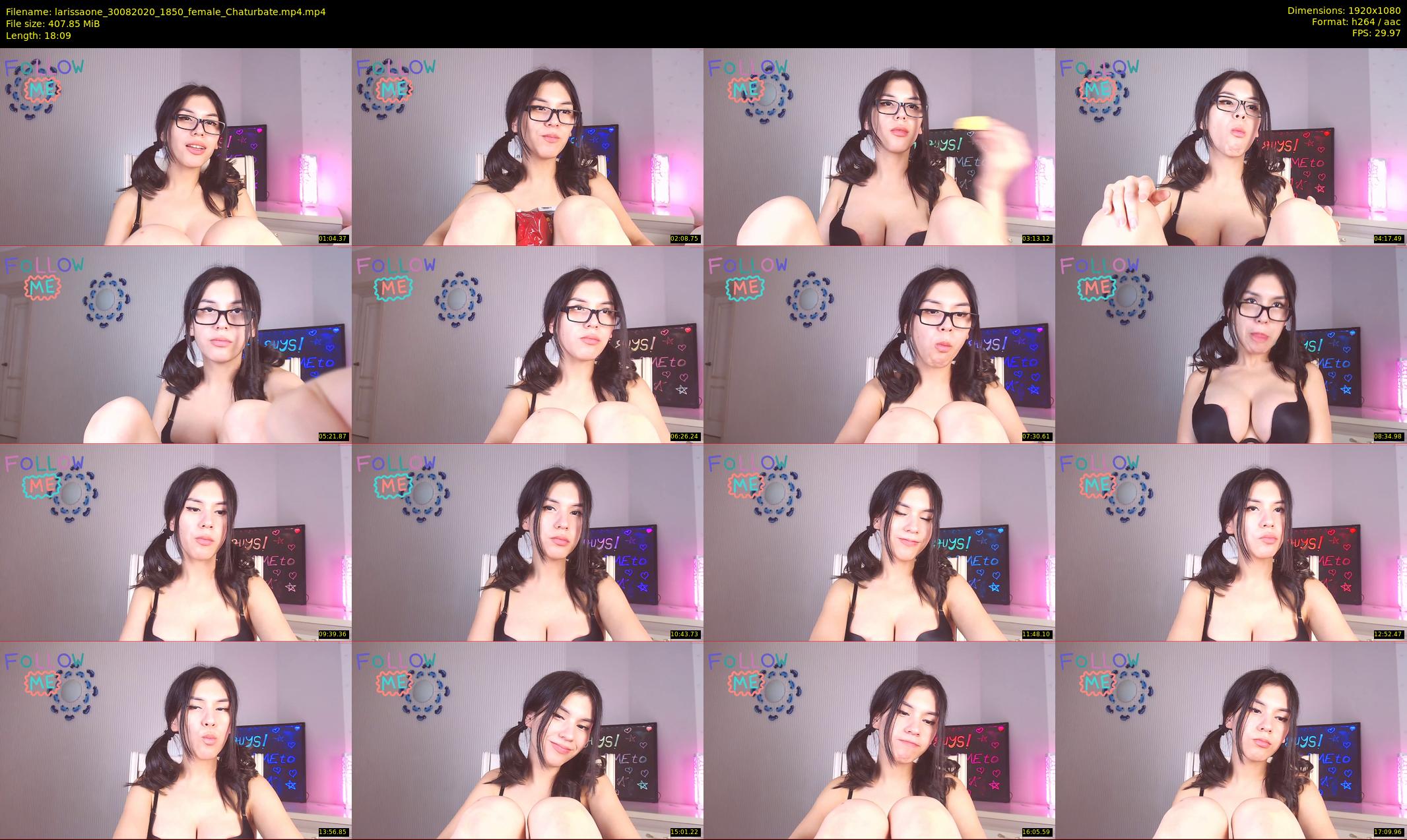 larissaone — 19 minute Chaturbate female cam show recording, 1080p, Aug 30, 2020