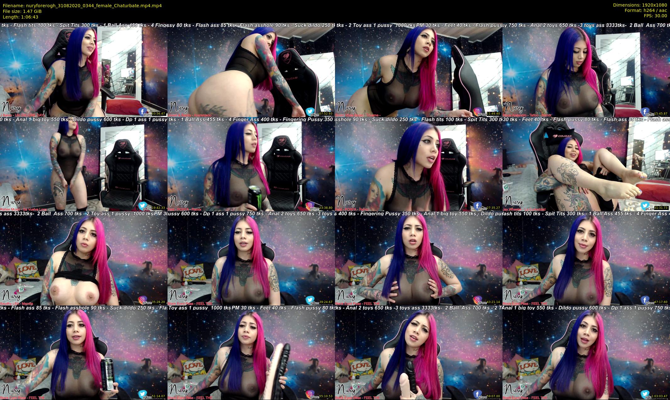 nuryforerogh — 67 minute Chaturbate female cam show recording, 1080p, Aug 31, 2020