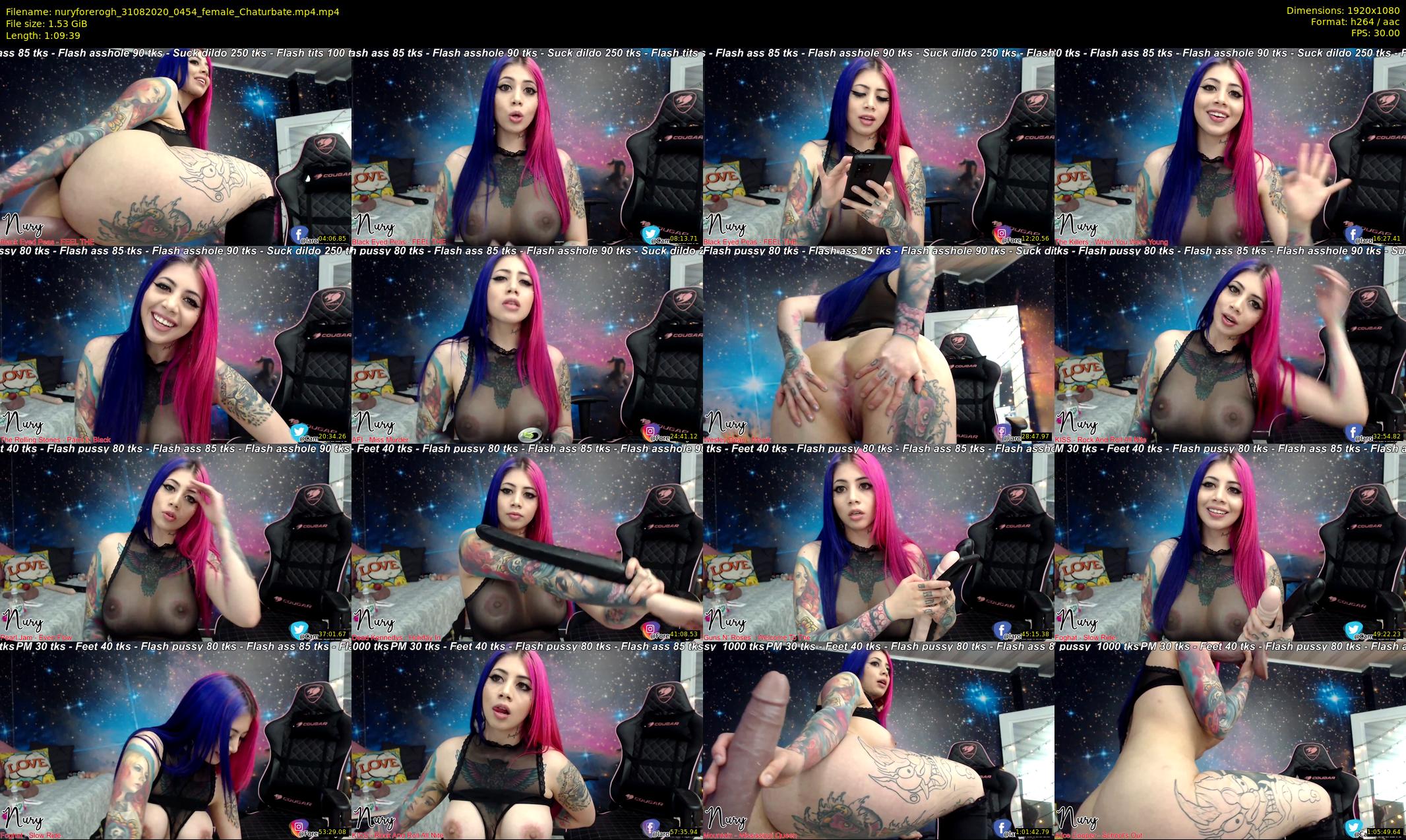 nuryforerogh — 70 minute Chaturbate female cam show recording, 1080p, Aug 31, 2020