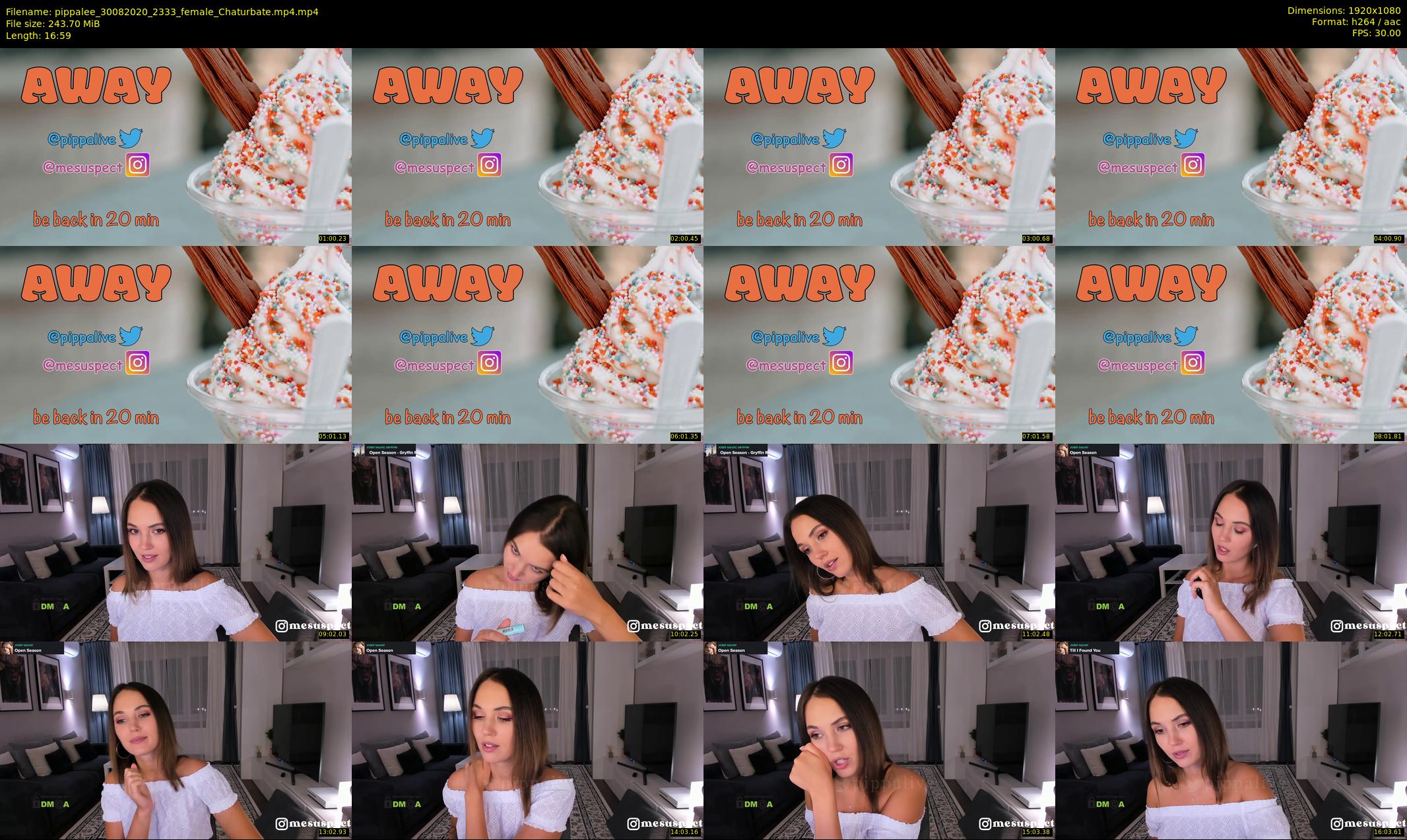 pippalee — 17 minute Chaturbate female cam show recording, 1080p, Aug 30, 2020
