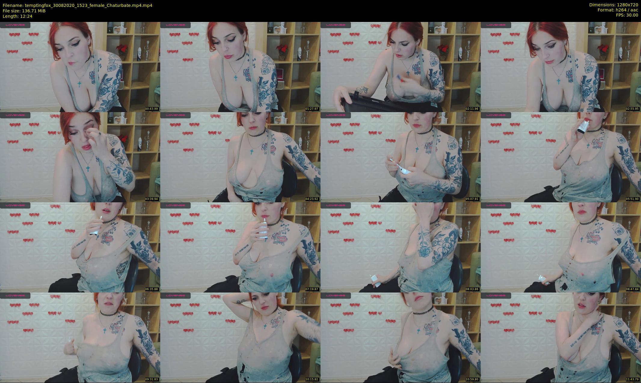 temptingfox — 13 minute Chaturbate female cam show recording, 720p, Aug 30, 2020