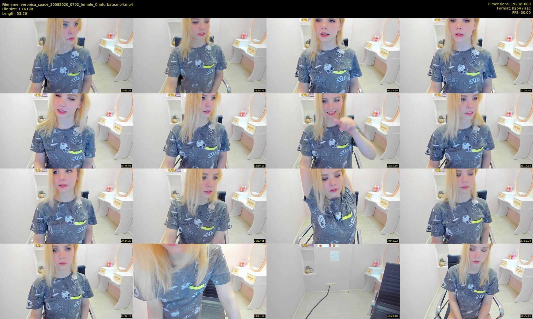 veronica_space — 54 minute Chaturbate female cam show recording, 1080p, Aug 30, 2020