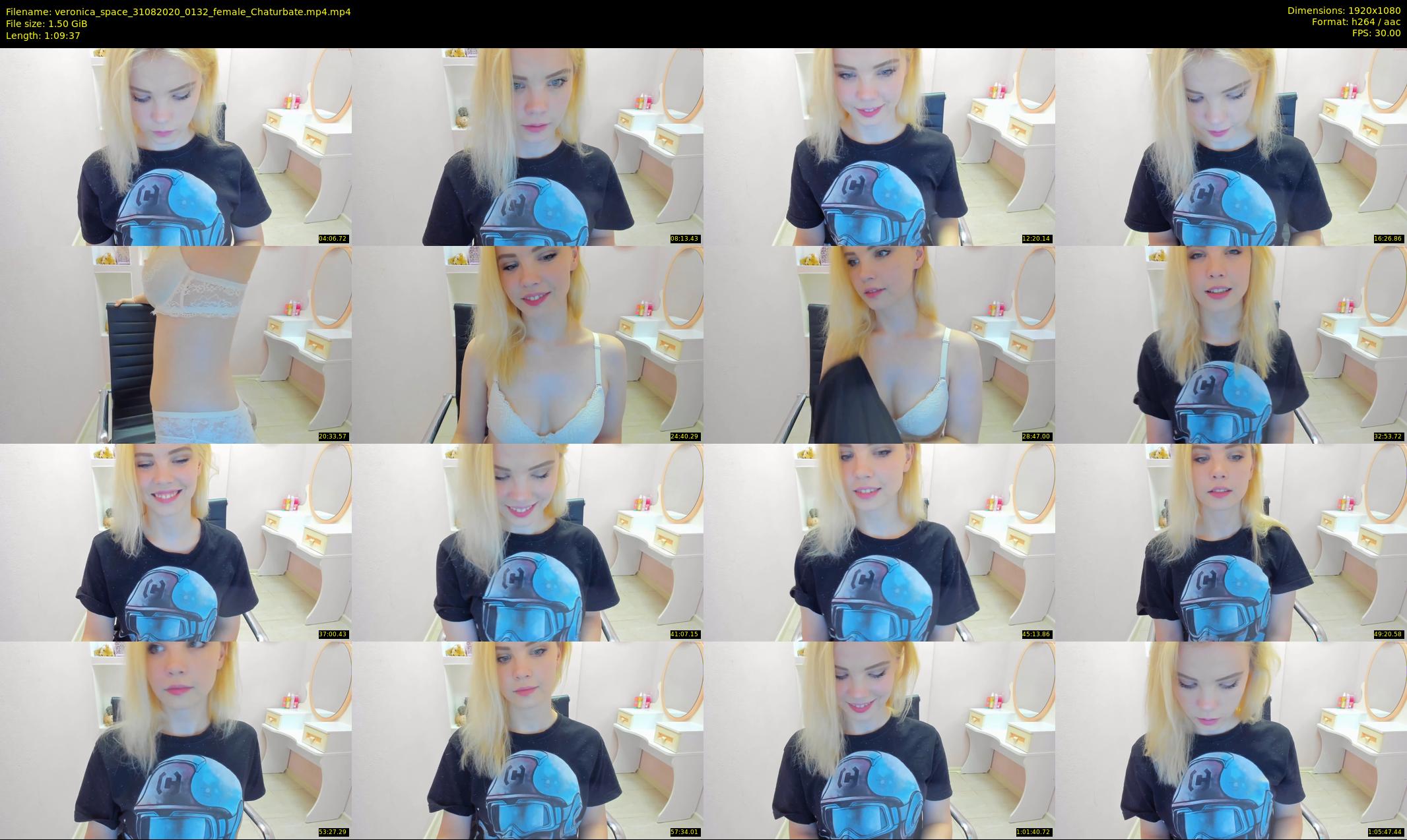 veronica_space — 70 minute Chaturbate female cam show recording, 1080p, Aug 31, 2020