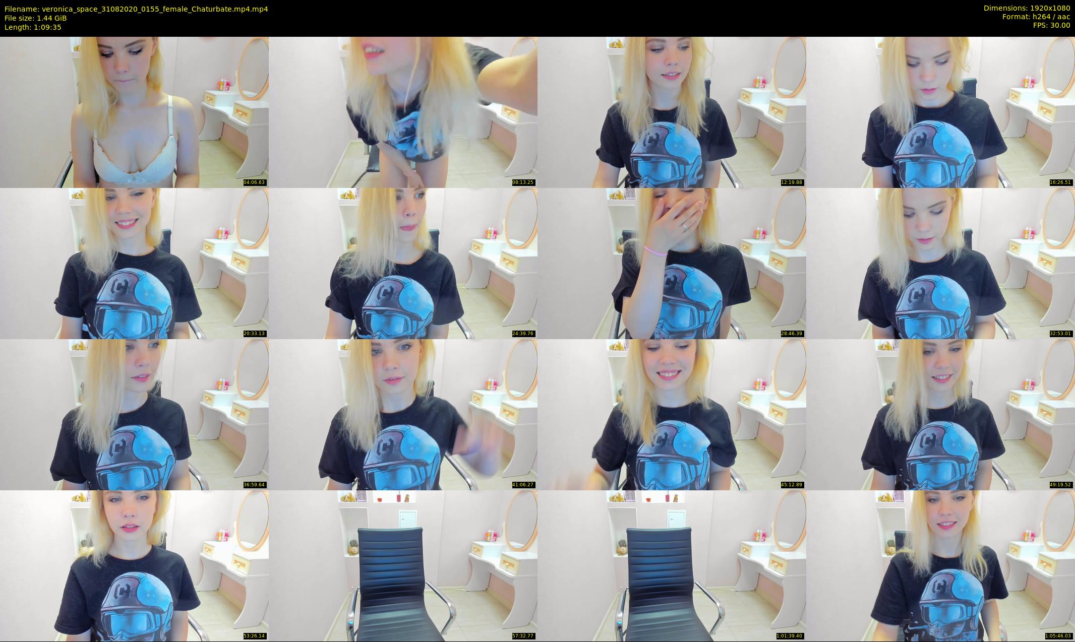 veronica_space — 70 minute Chaturbate female cam show recording, 1080p, Aug 31, 2020