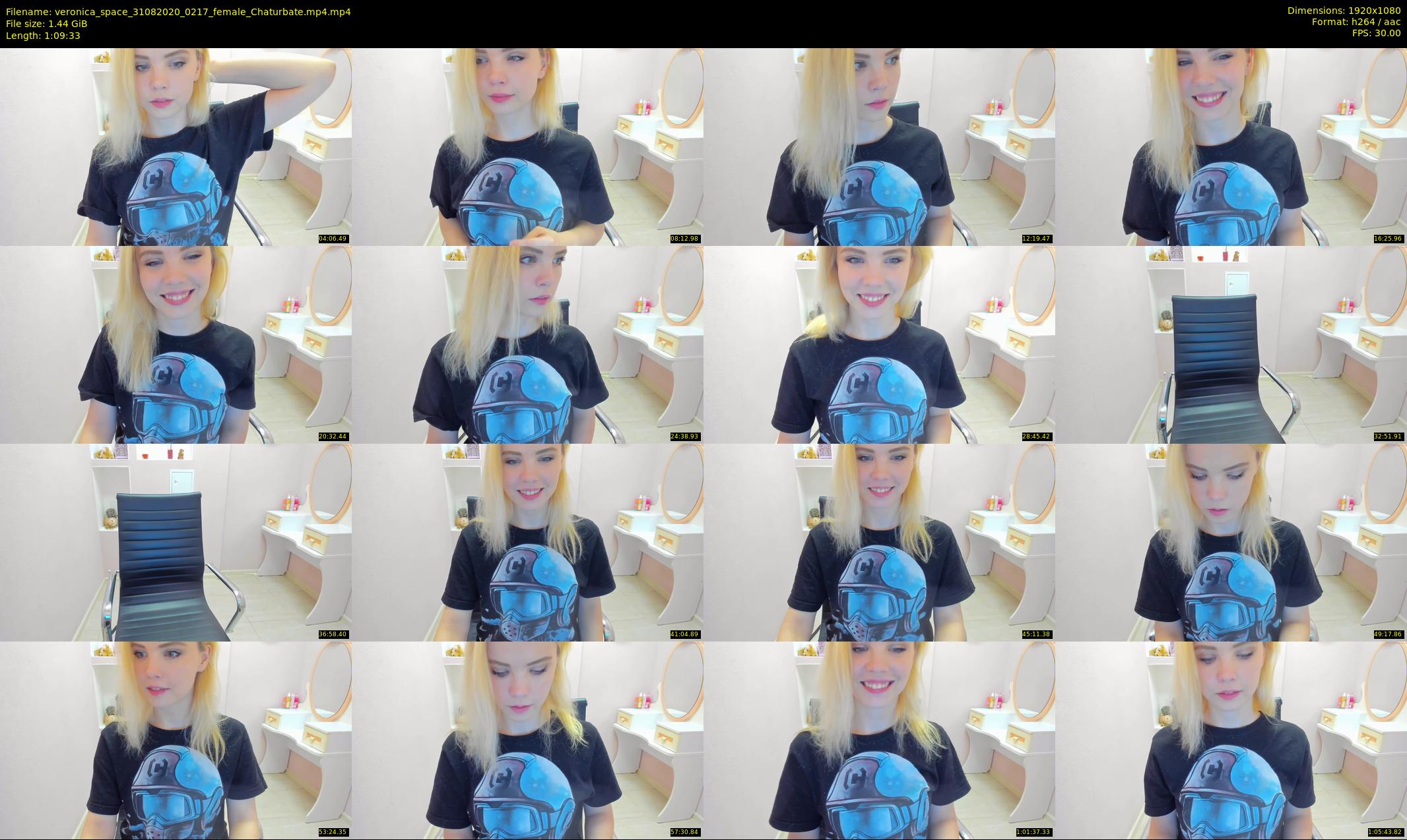 veronica_space — 70 minute Chaturbate female cam show recording, 1080p, Aug 31, 2020