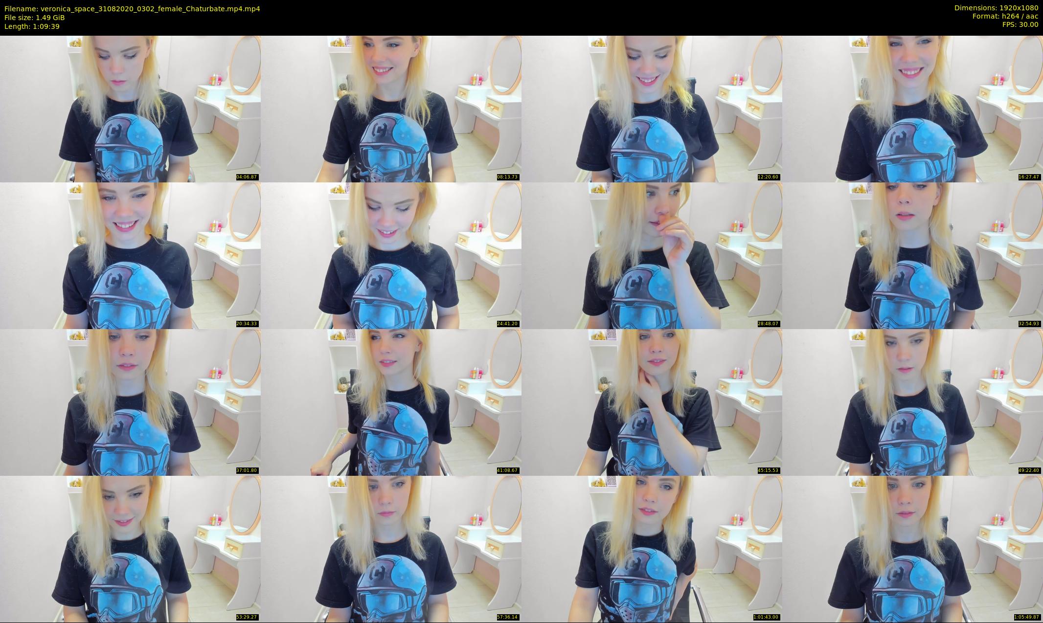 veronica_space — 70 minute Chaturbate female cam show recording, 1080p, Aug 31, 2020