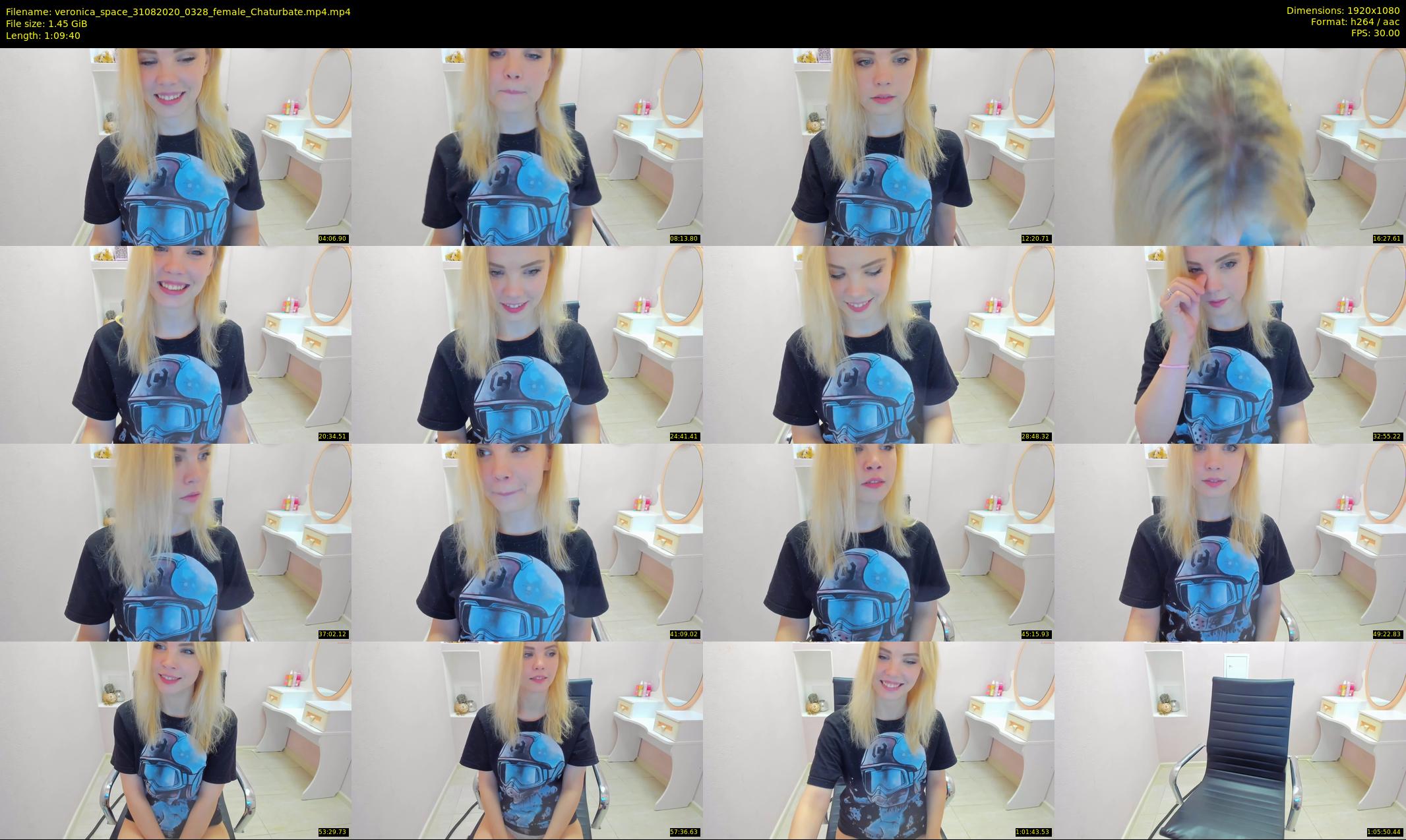 veronica_space — 70 minute Chaturbate female cam show recording, 1080p, Aug 31, 2020