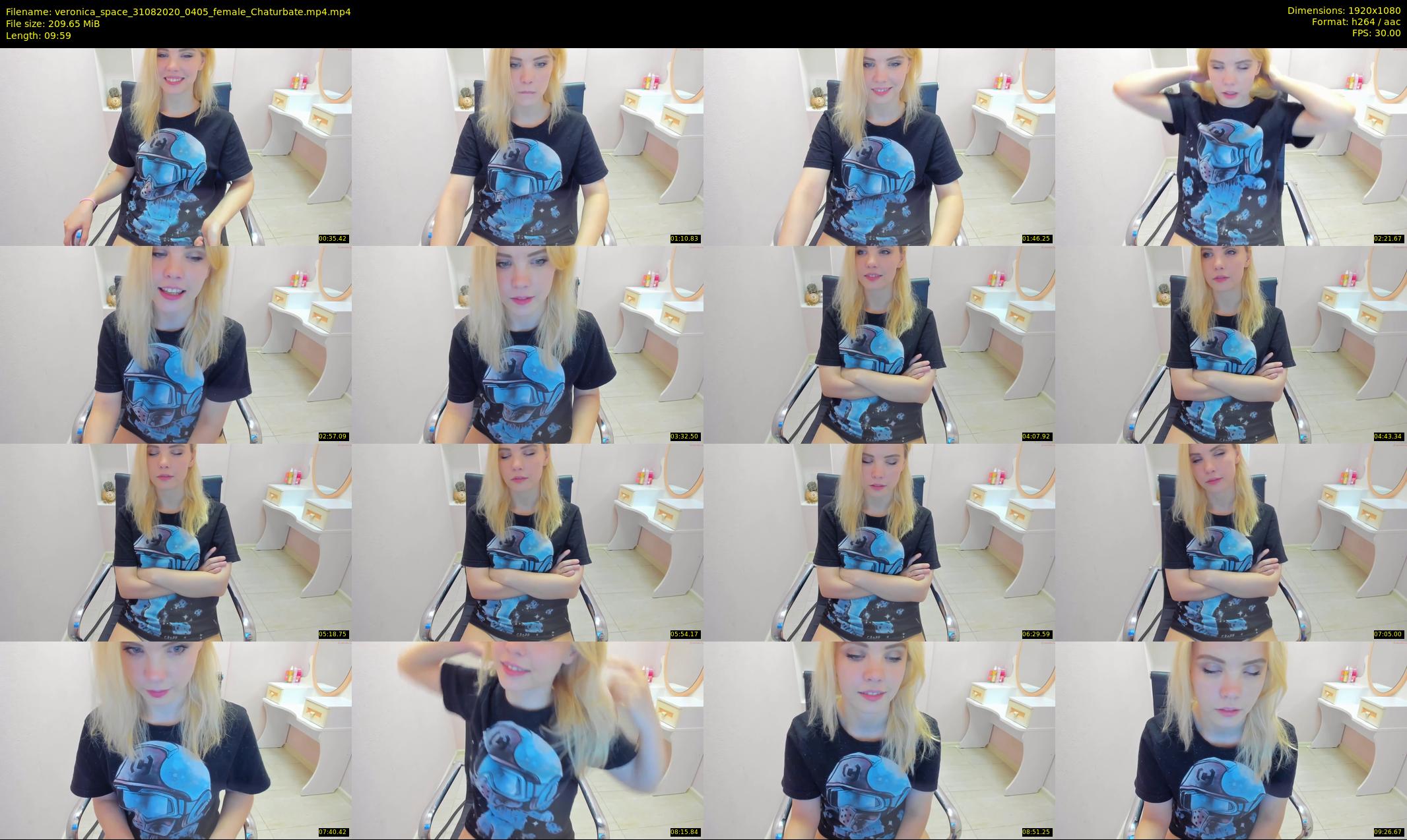 veronica_space — 10 minute Chaturbate female cam show recording, 1080p, Aug 31, 2020