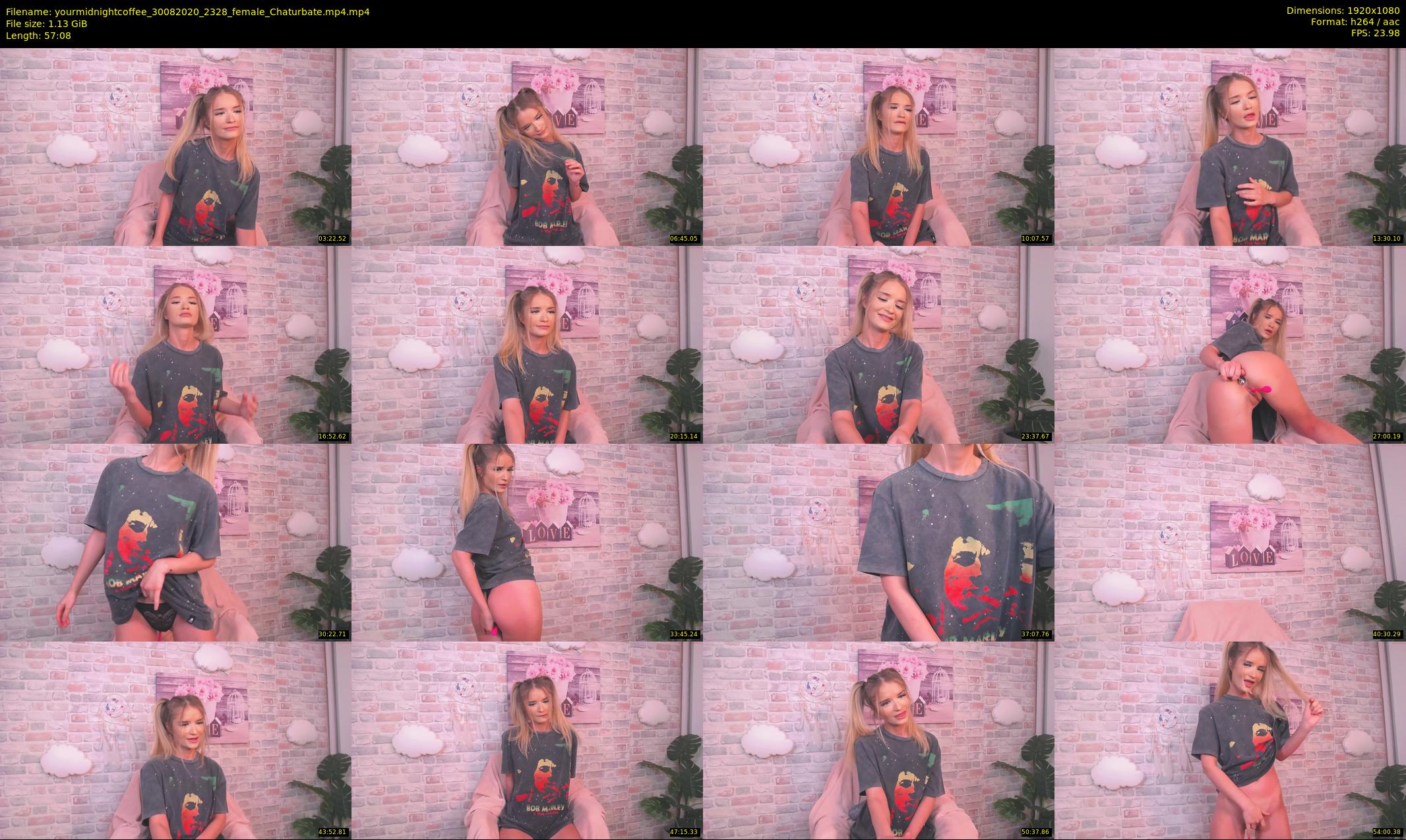 yourmidnightcoffee — 58 minute Chaturbate female cam show recording, 1080p, Aug 30, 2020