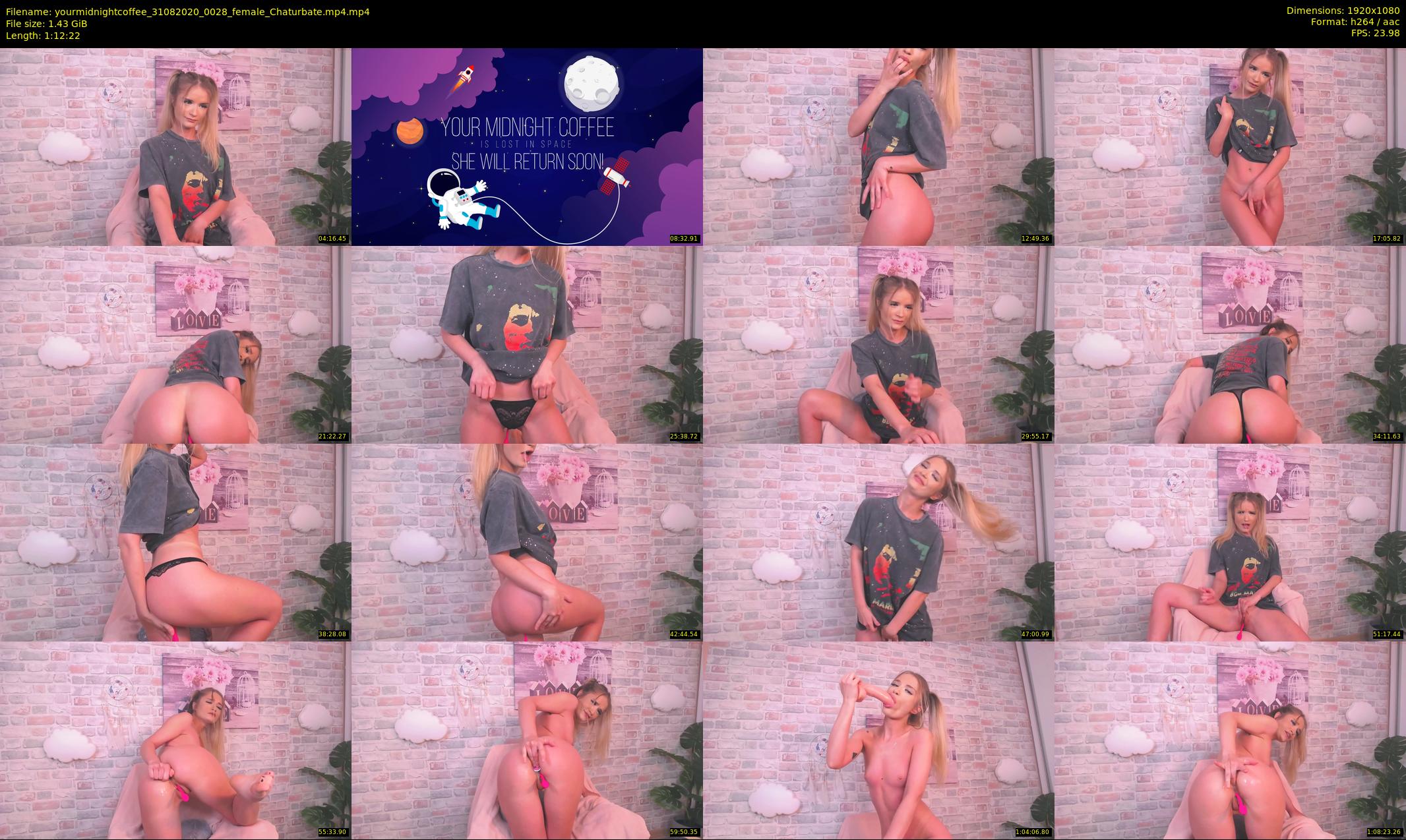 yourmidnightcoffee — 73 minute Chaturbate female cam show recording, 1080p, Aug 31, 2020