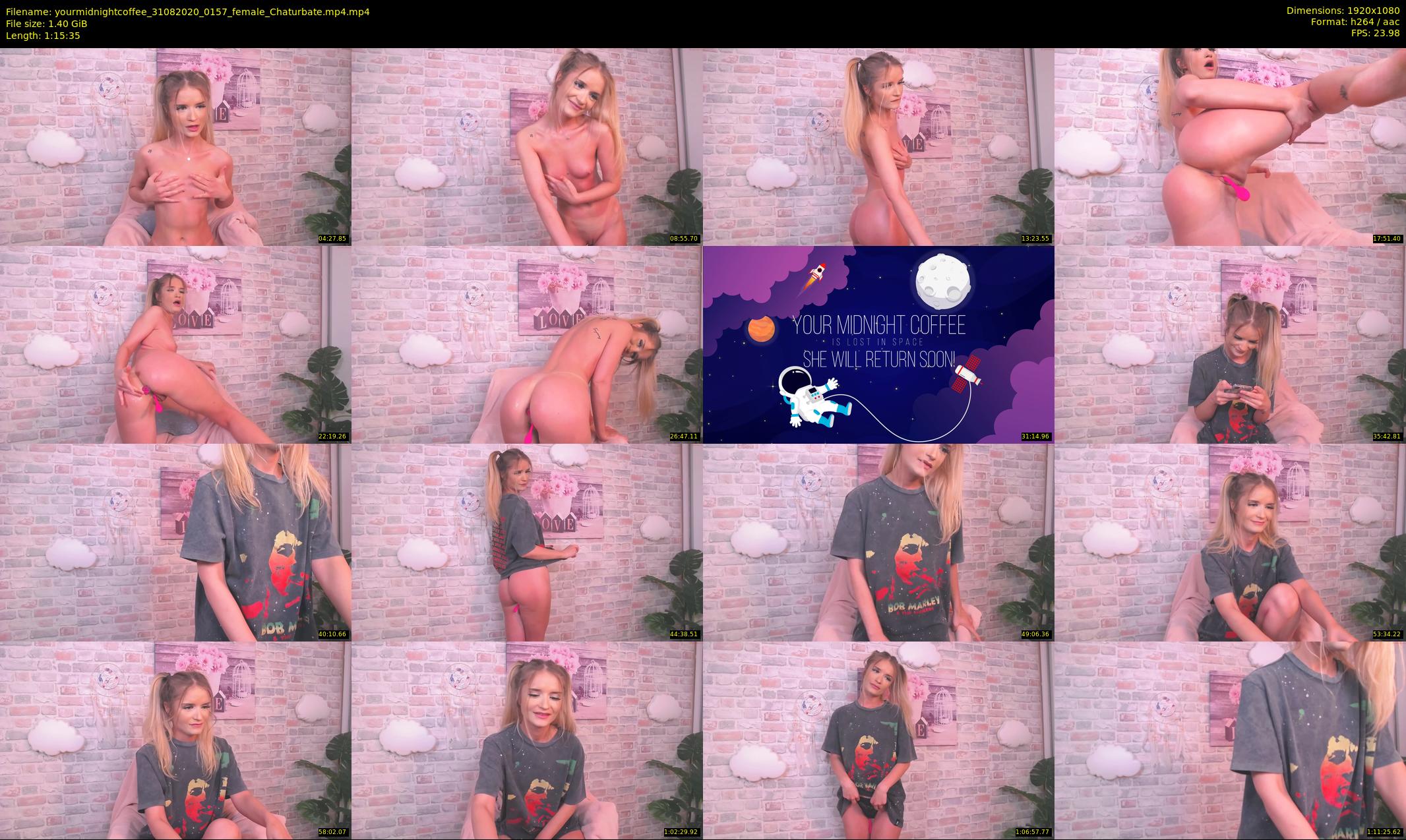 yourmidnightcoffee — 76 minute Chaturbate female cam show recording, 1080p, Aug 31, 2020