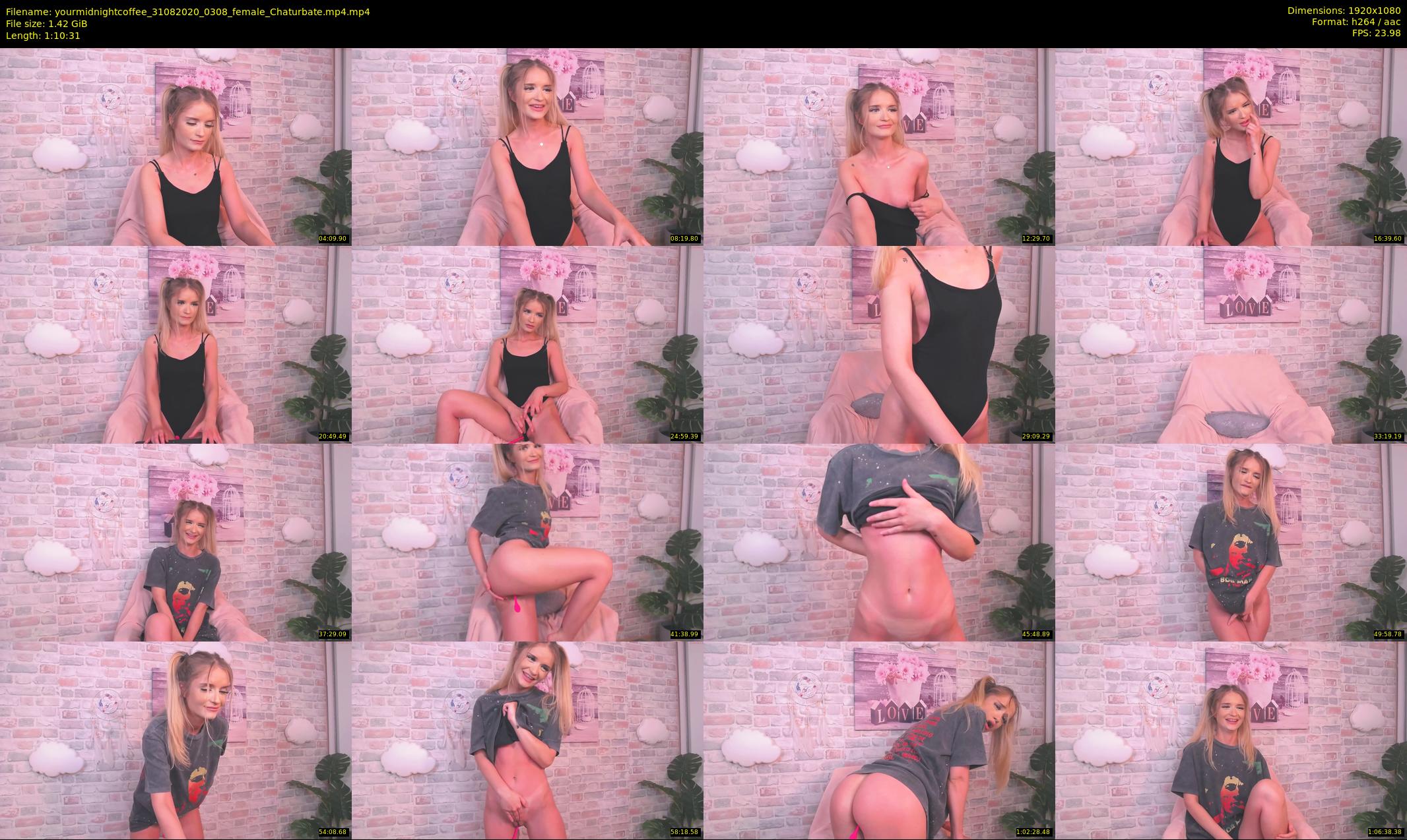 yourmidnightcoffee — 71 minute Chaturbate female cam show recording, 1080p, Aug 31, 2020