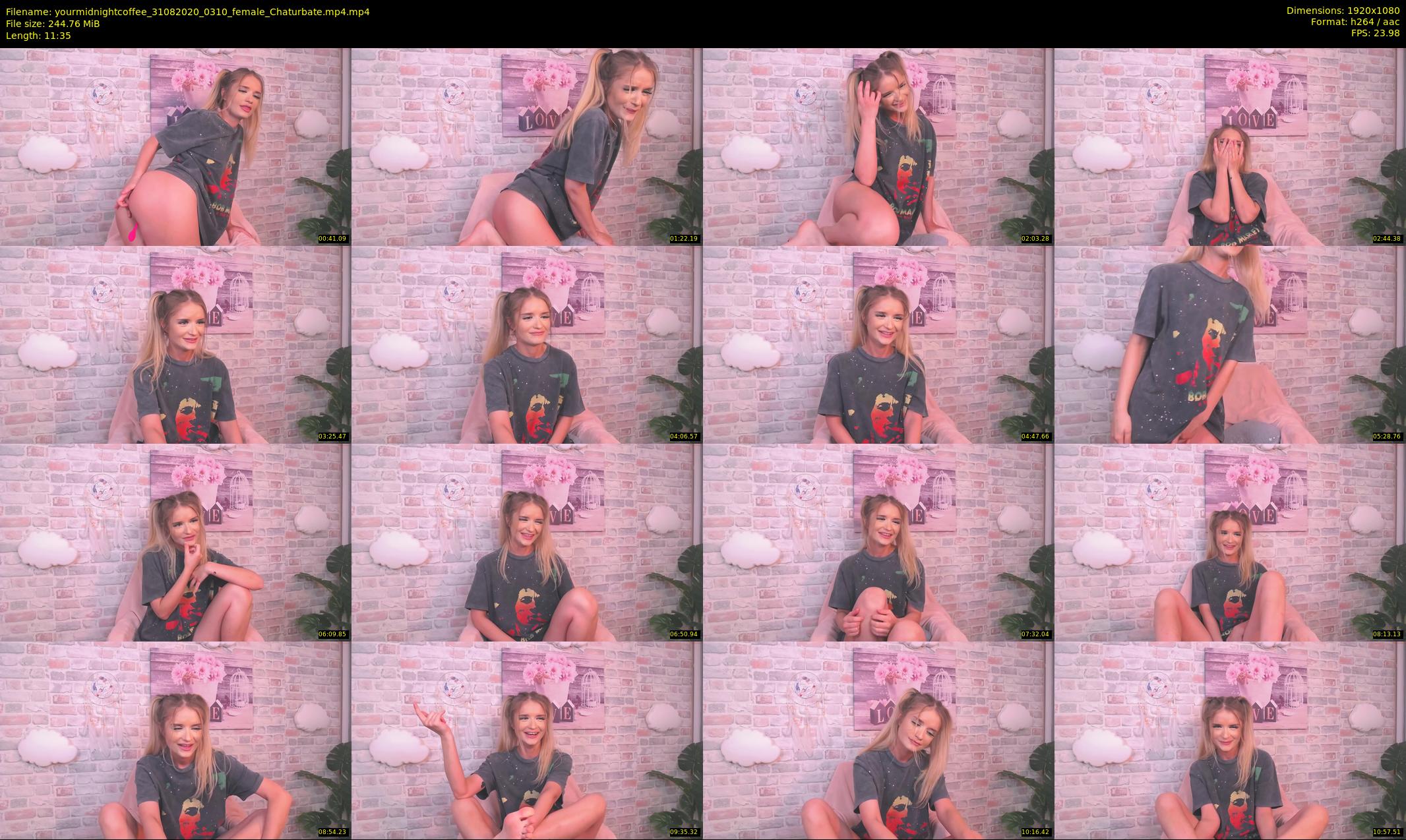 yourmidnightcoffee — 12 minute Chaturbate female cam show recording, 1080p, Aug 31, 2020