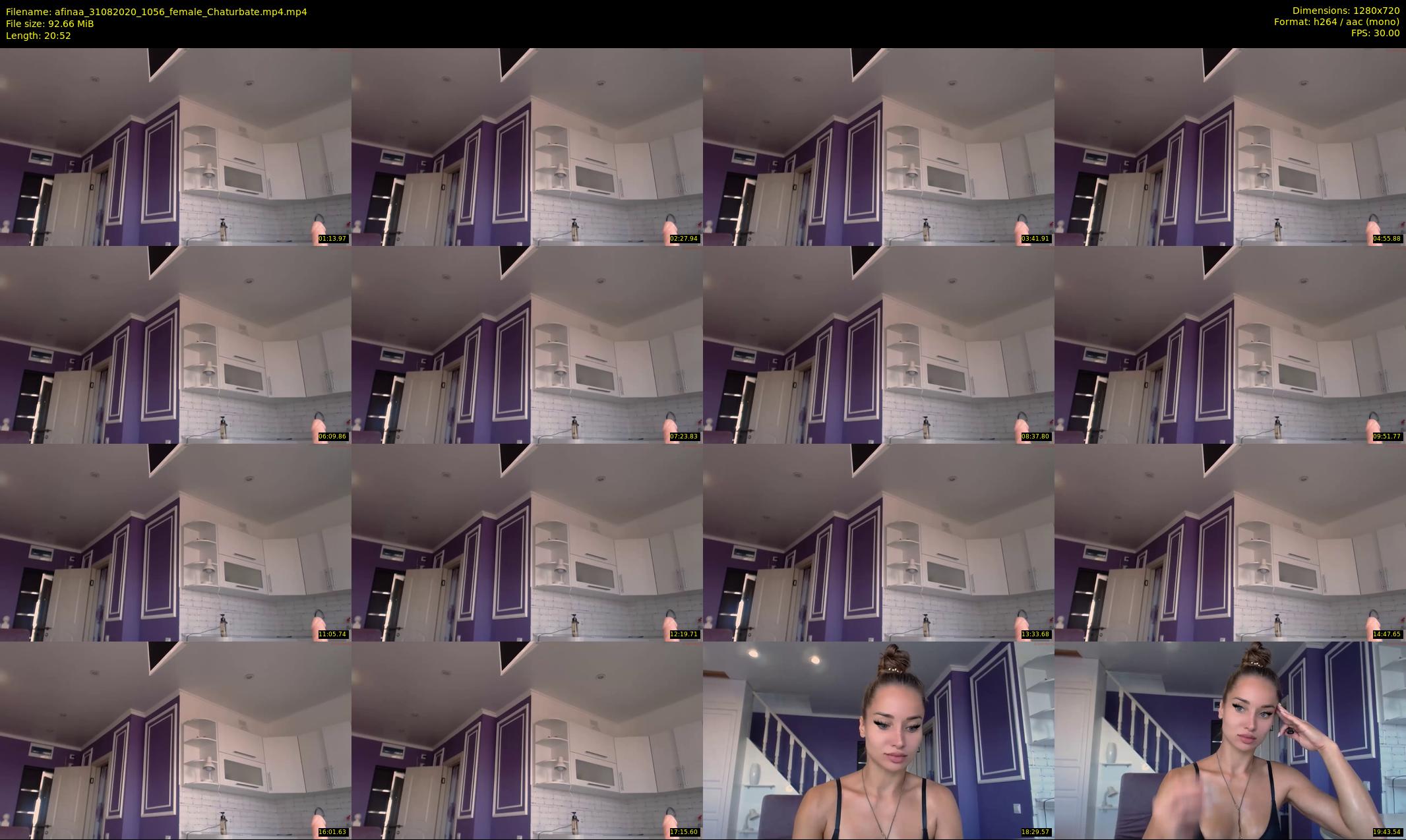 afinaa — 21 minute Chaturbate female cam show recording, 720p, Aug 31, 2020