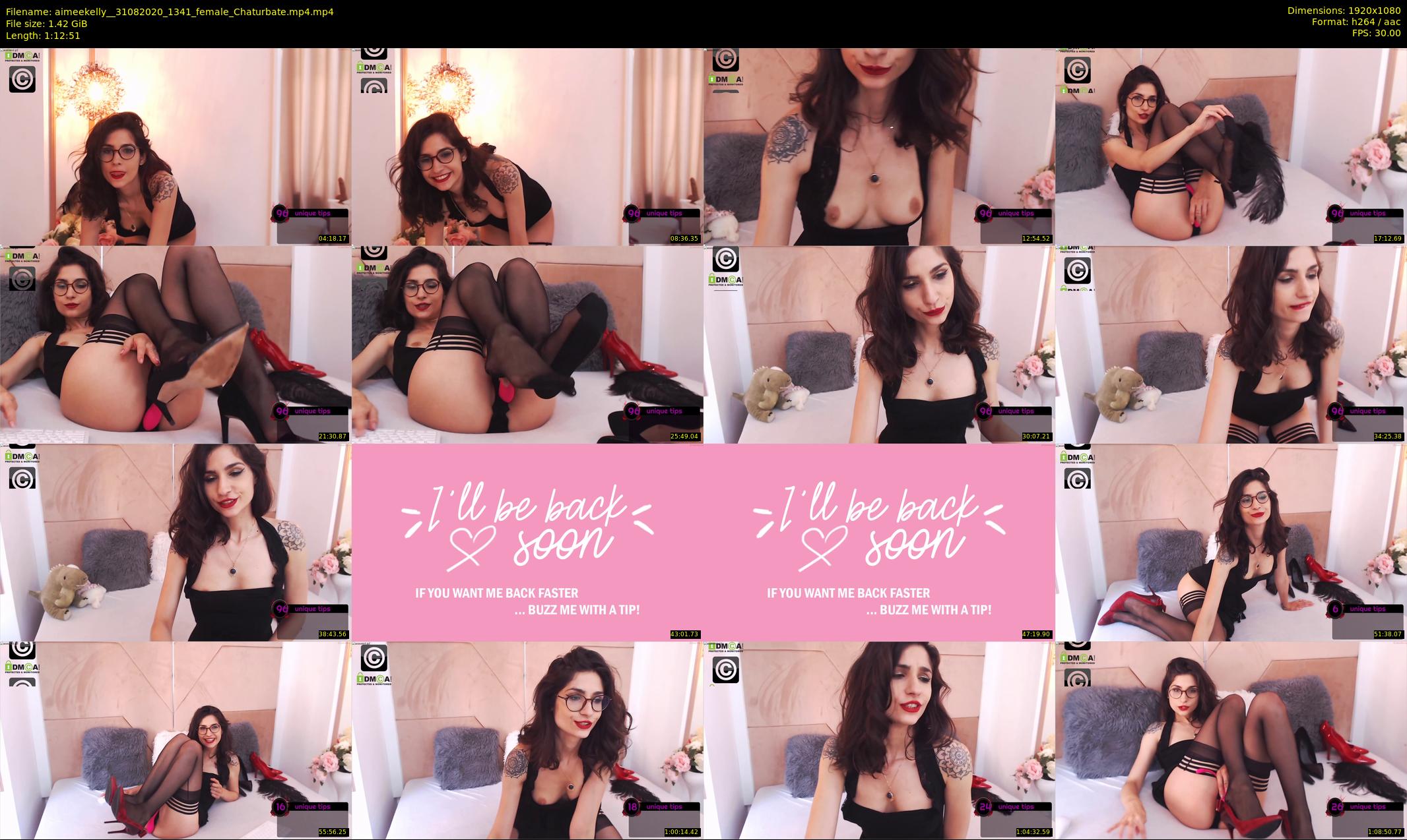 aimeekelly_ — 73 minute Chaturbate female cam show recording, 1080p, Aug 31, 2020