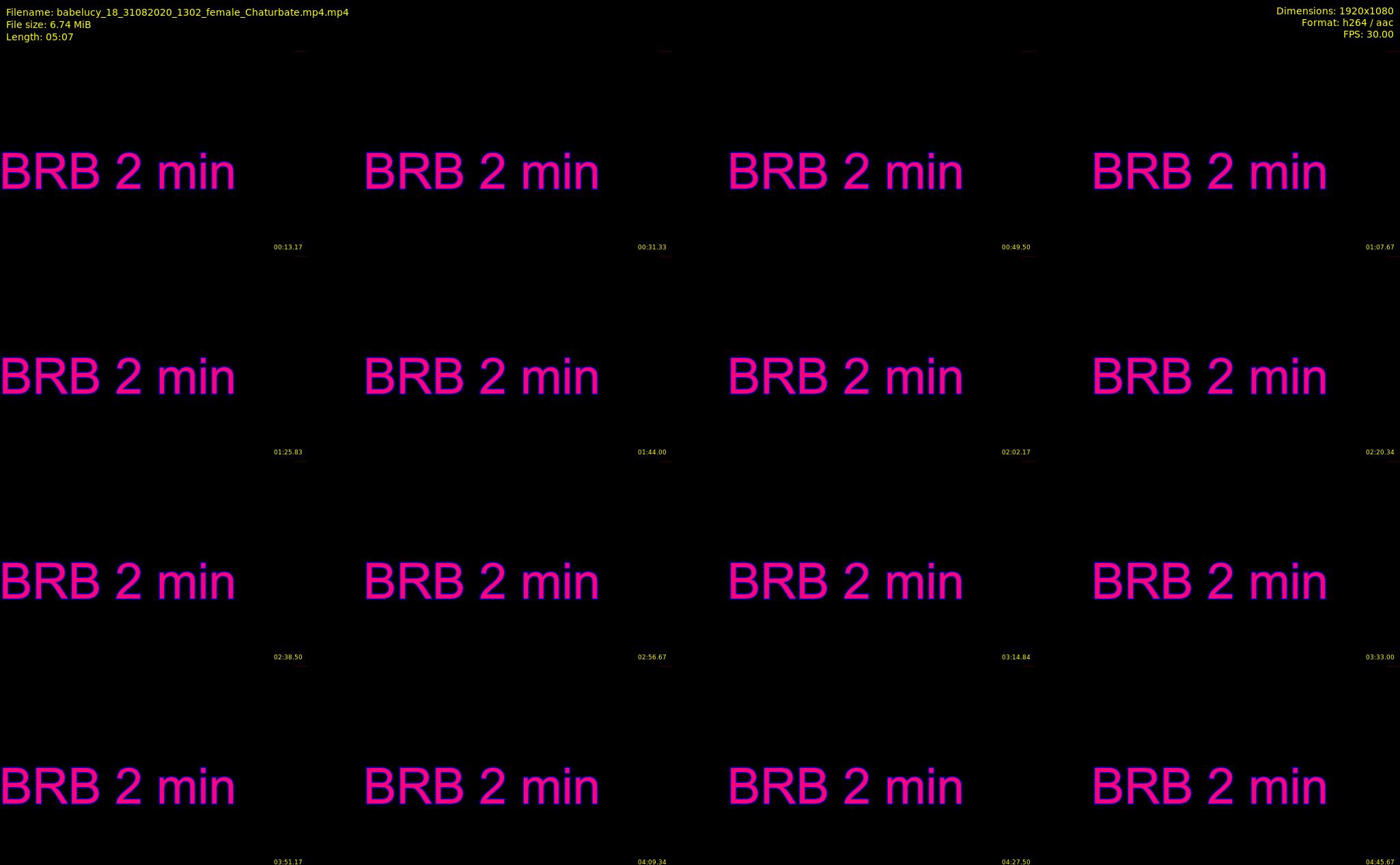 babelucy_18 — 6 minute Chaturbate female cam show recording, 1080p, Aug 31, 2020