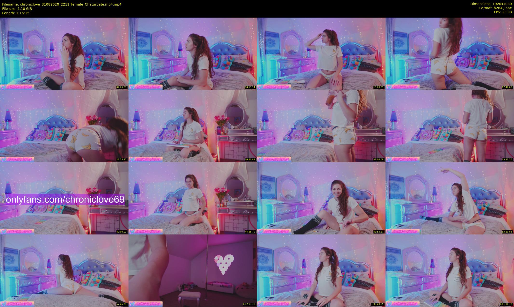 chroniclove — 76 minute Chaturbate female cam show recording, 1080p, Aug 31, 2020