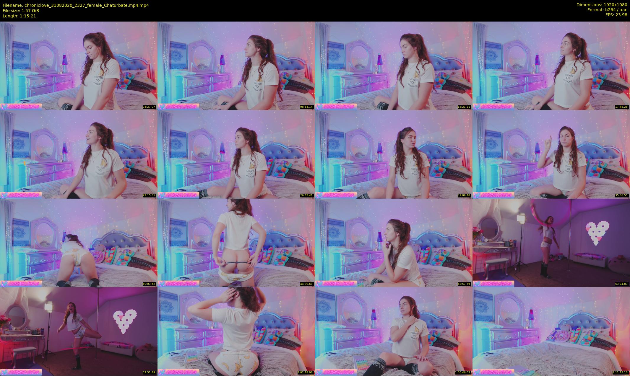 chroniclove — 76 minute Chaturbate female cam show recording, 1080p, Aug 31, 2020